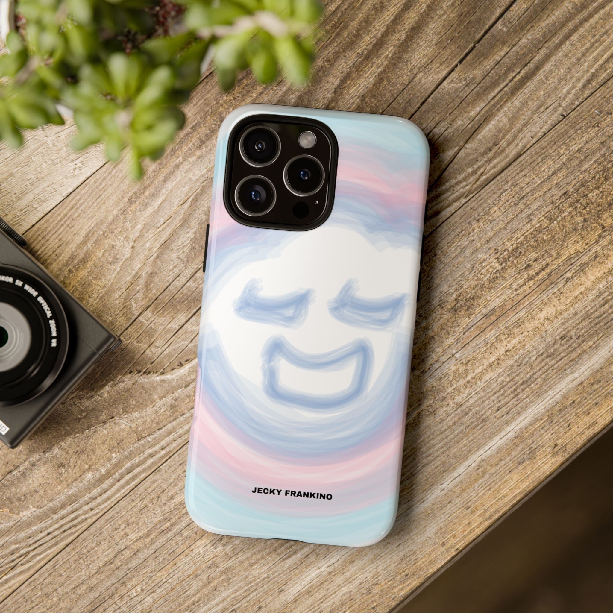 Pastel Smiley Face JECKY FRANKINO Phone Case | Tough Cases