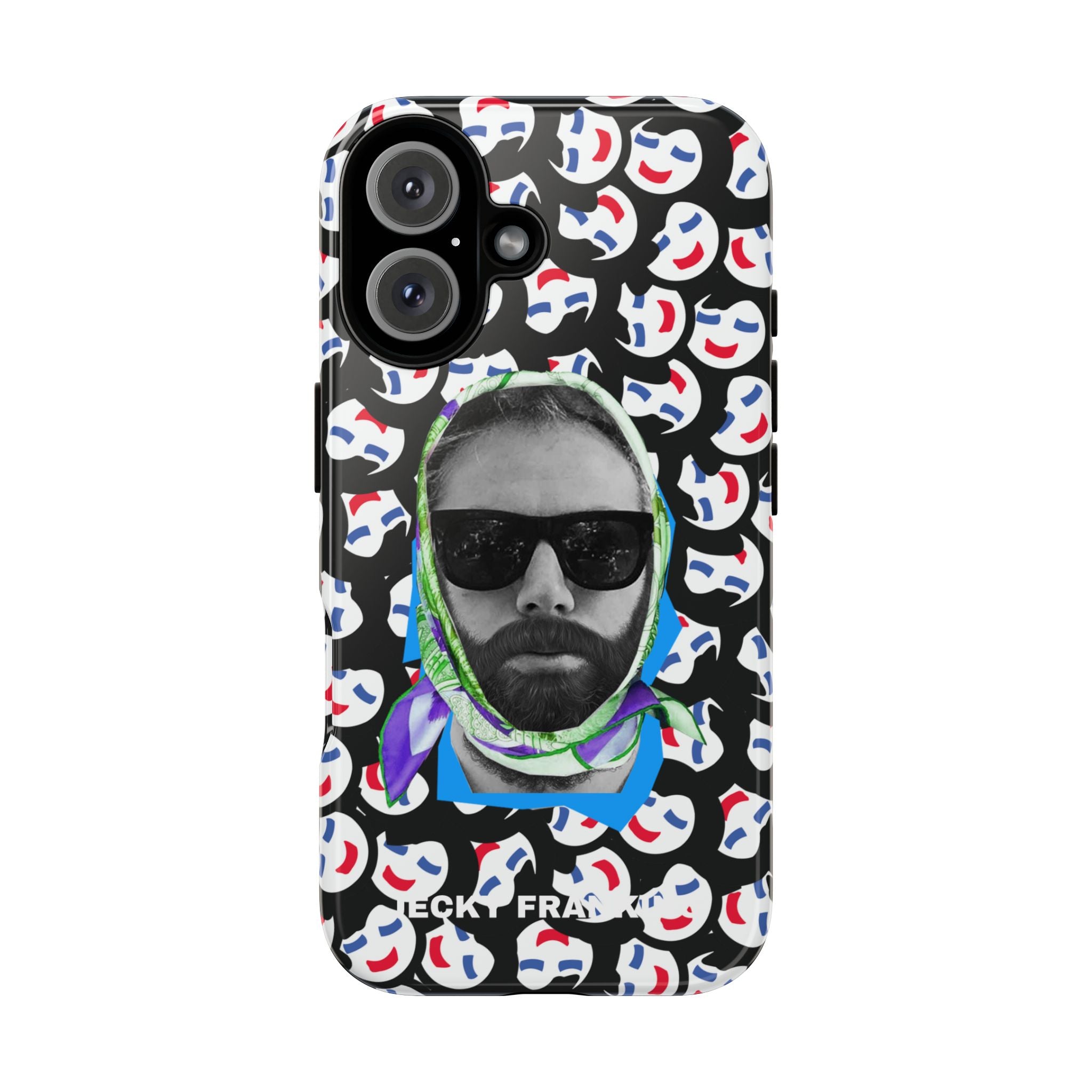 Smiling Mask Pattern Portrait Phone Case | Tough Cases