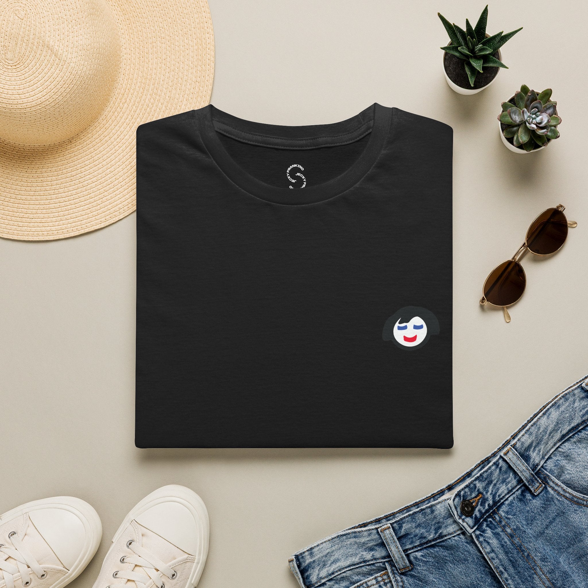 Smiling Jecky Frankino Face T-Shirt | Small Chest Graphic
