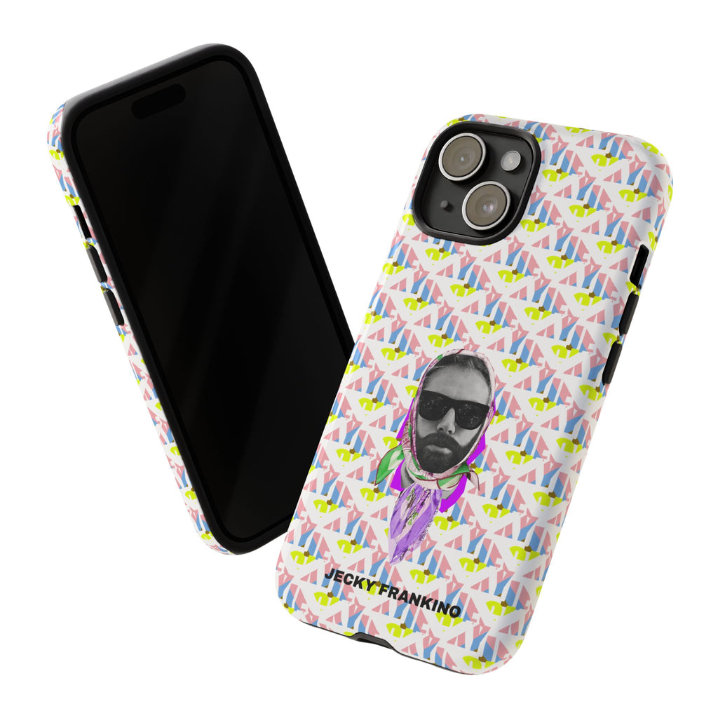 JECKY Retro Geometric Pattern with Sunglass Portrait Phone Case | Tough Cases