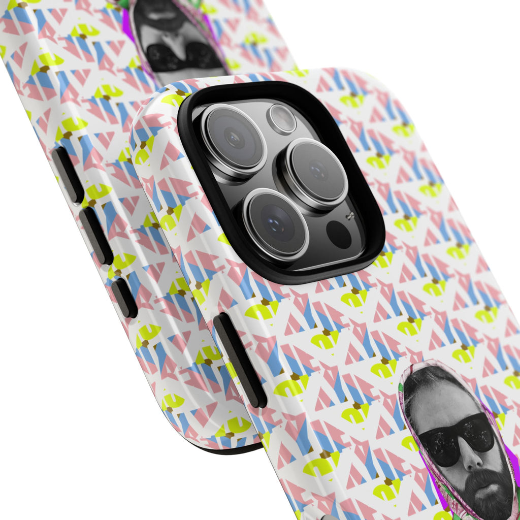 JECKY Retro Geometric Pattern with Sunglass Portrait Phone Case | Tough Cases