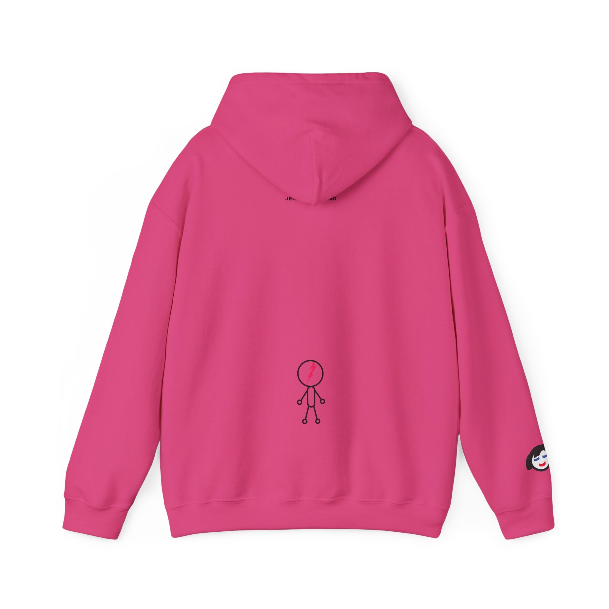 Smiling Rainbow Face JECKY FRANKINO Hoodie | Minimal Pastel Graphic Sweatshirt