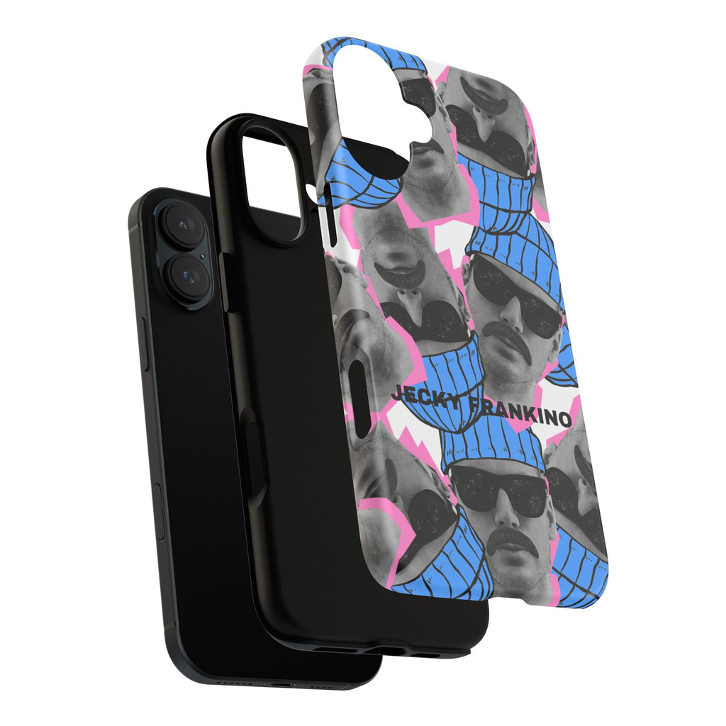 Retro Beanie Portraits phone case | iPhone protective case, quirky face collage