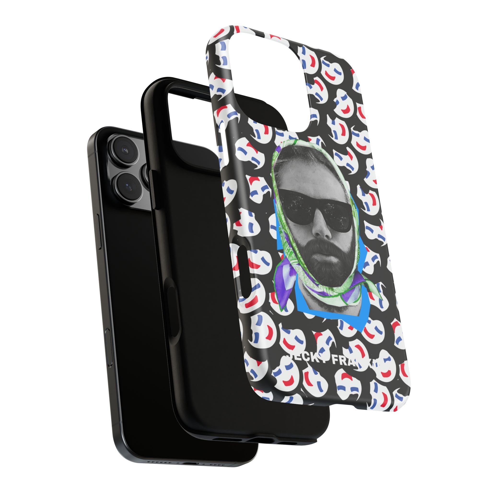 Smiling Mask Pattern Portrait Phone Case | Tough Cases