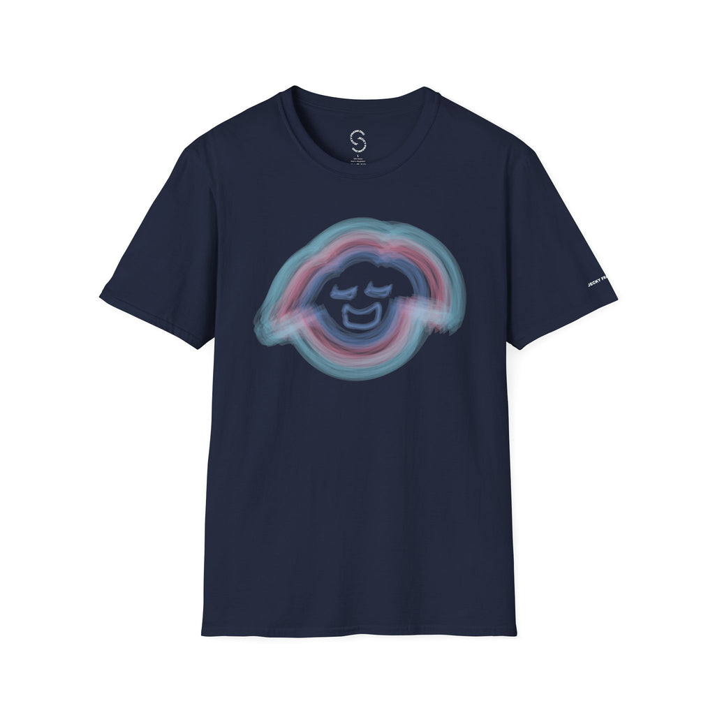 Smiling Rainbow Jecky Frankino Face T-Shirt | Pastel Vaporwave Smile Tee