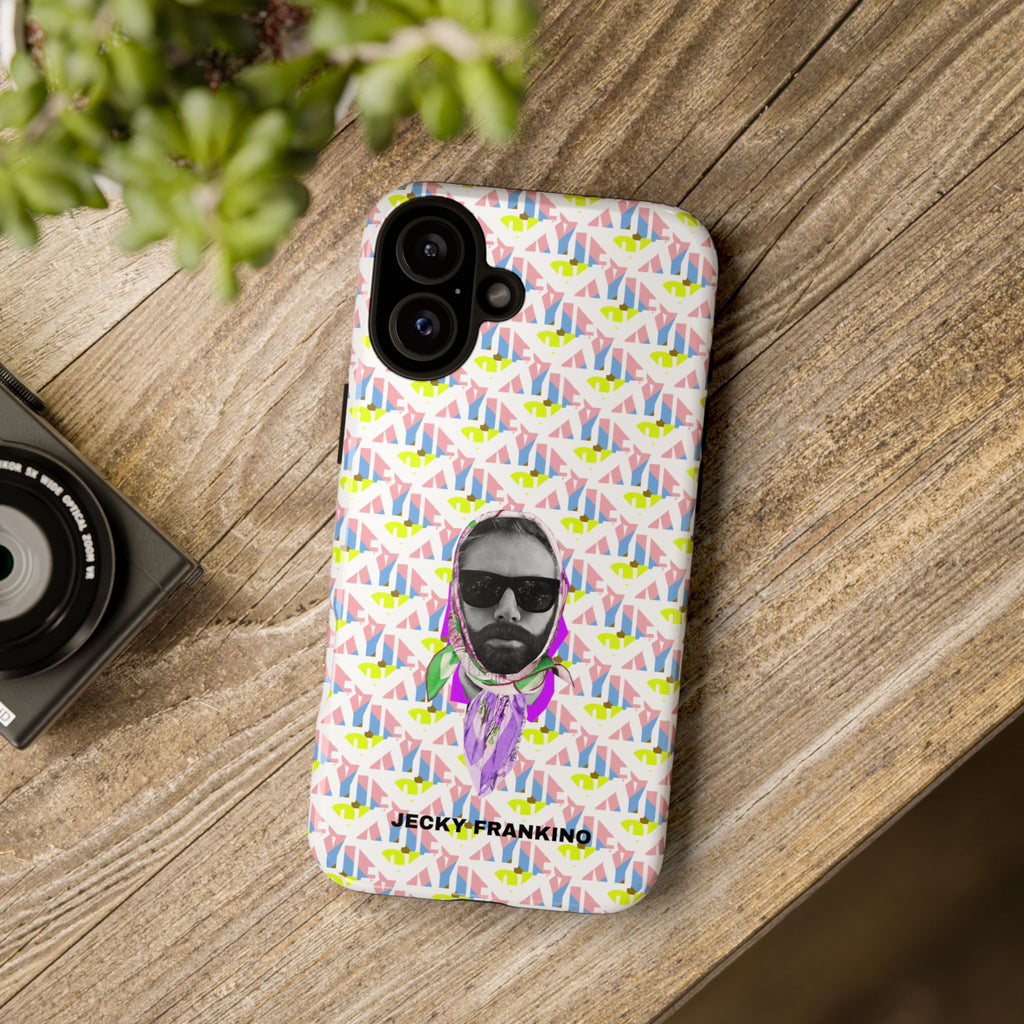 JECKY Retro Geometric Pattern with Sunglass Portrait Phone Case | Tough Cases