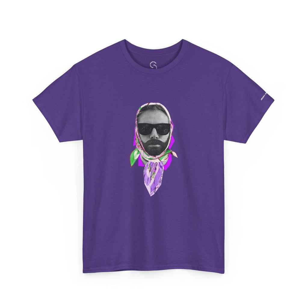 JECKY Fuxia FOULARD  Man  T-Shirt | Retro Portrait, Sunglasses, Vaporwave Accent
