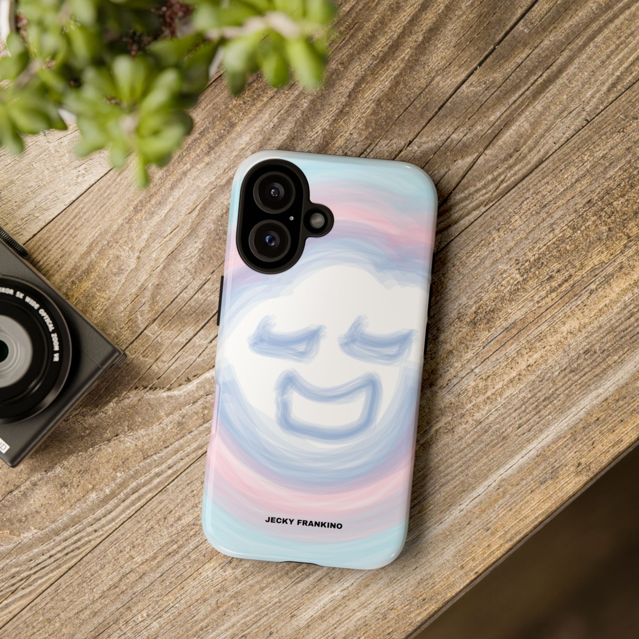 Pastel Smiley Face JECKY FRANKINO Phone Case | Tough Cases