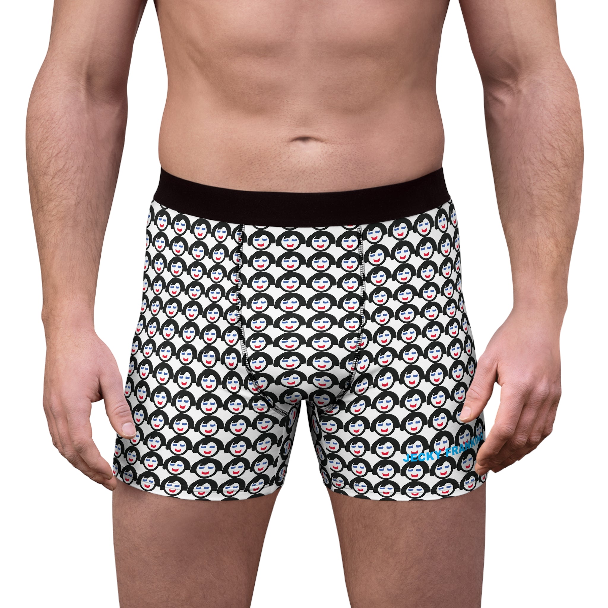Smiling Penguin Pattern Boxer Briefs | All-Over Print