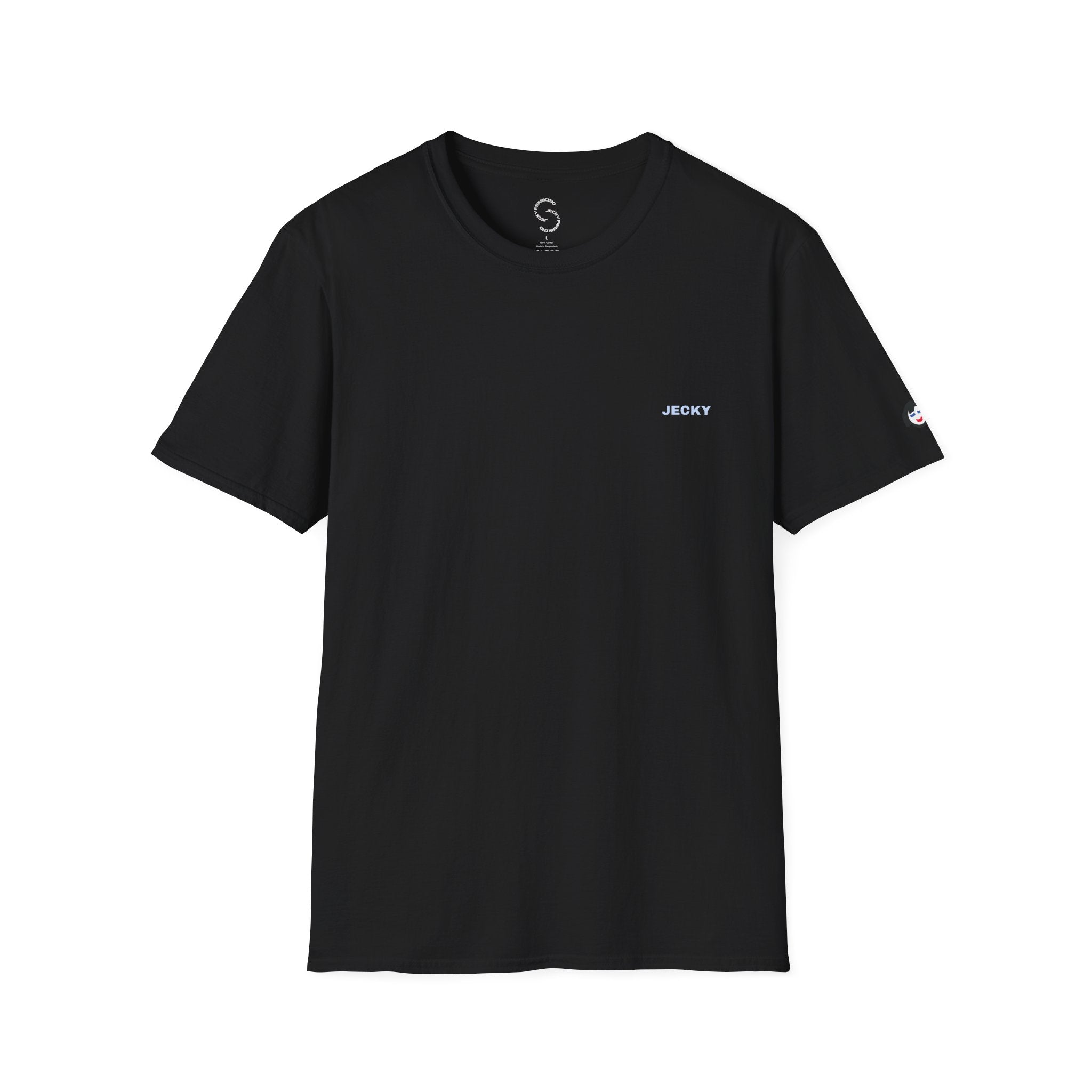 Minimal 'LUCKY' Text Tee, T-Shirt | Small Chest Script Logo