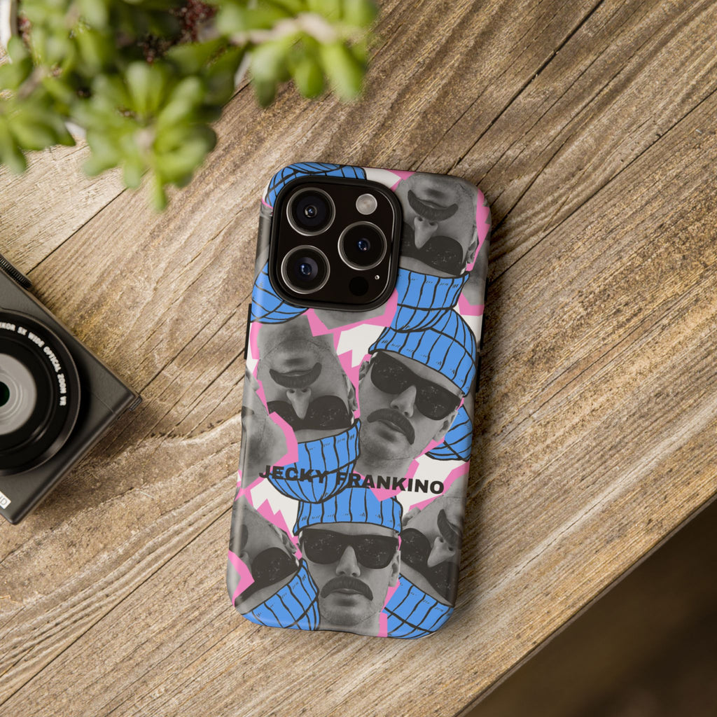 Retro Beanie Portraits phone case | iPhone protective case, quirky face collage