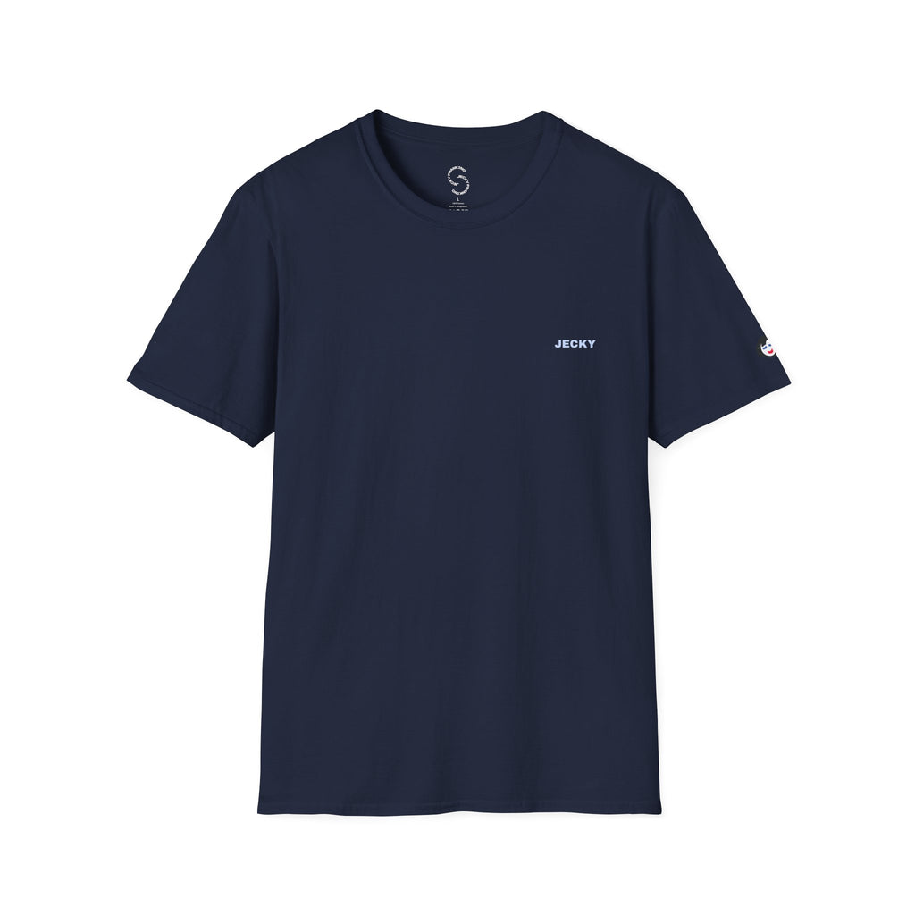 Minimal 'LUCKY' Text Tee, T-Shirt | Small Chest Script Logo