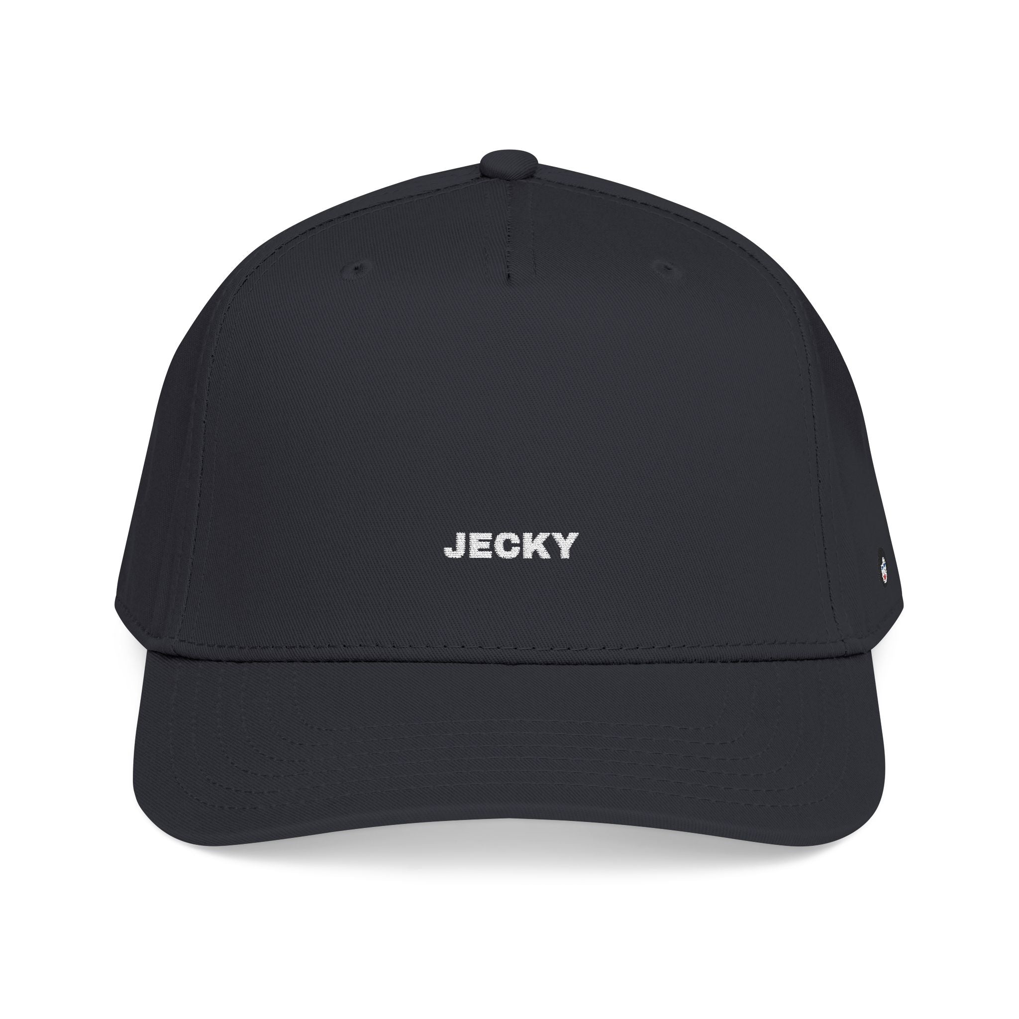 Yellow Script Logo Mid Profile Baseball Cap | Two-Tone Brim, Embroidered Back Logo