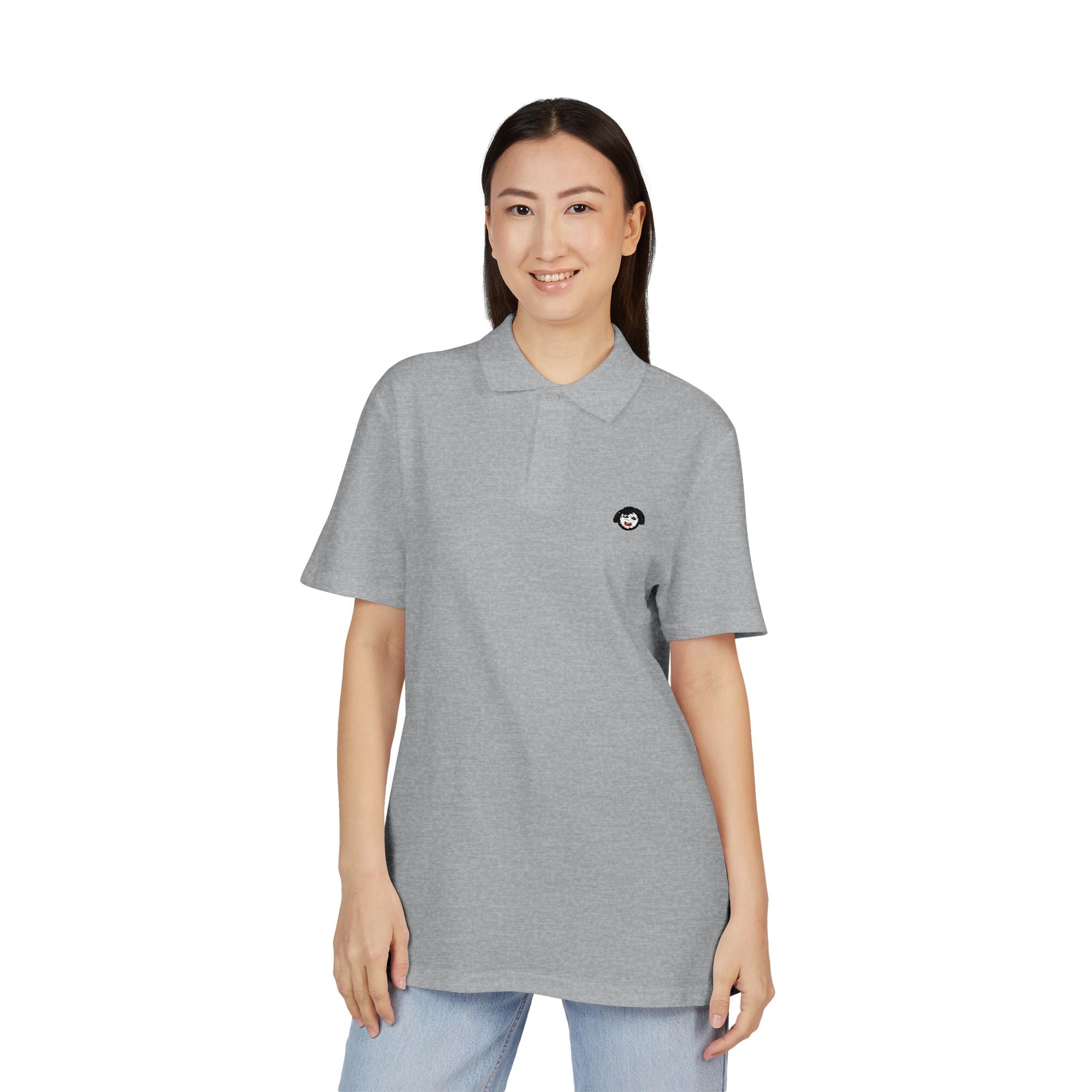 Minimal Jecky Face Logo  embroidered  Polo