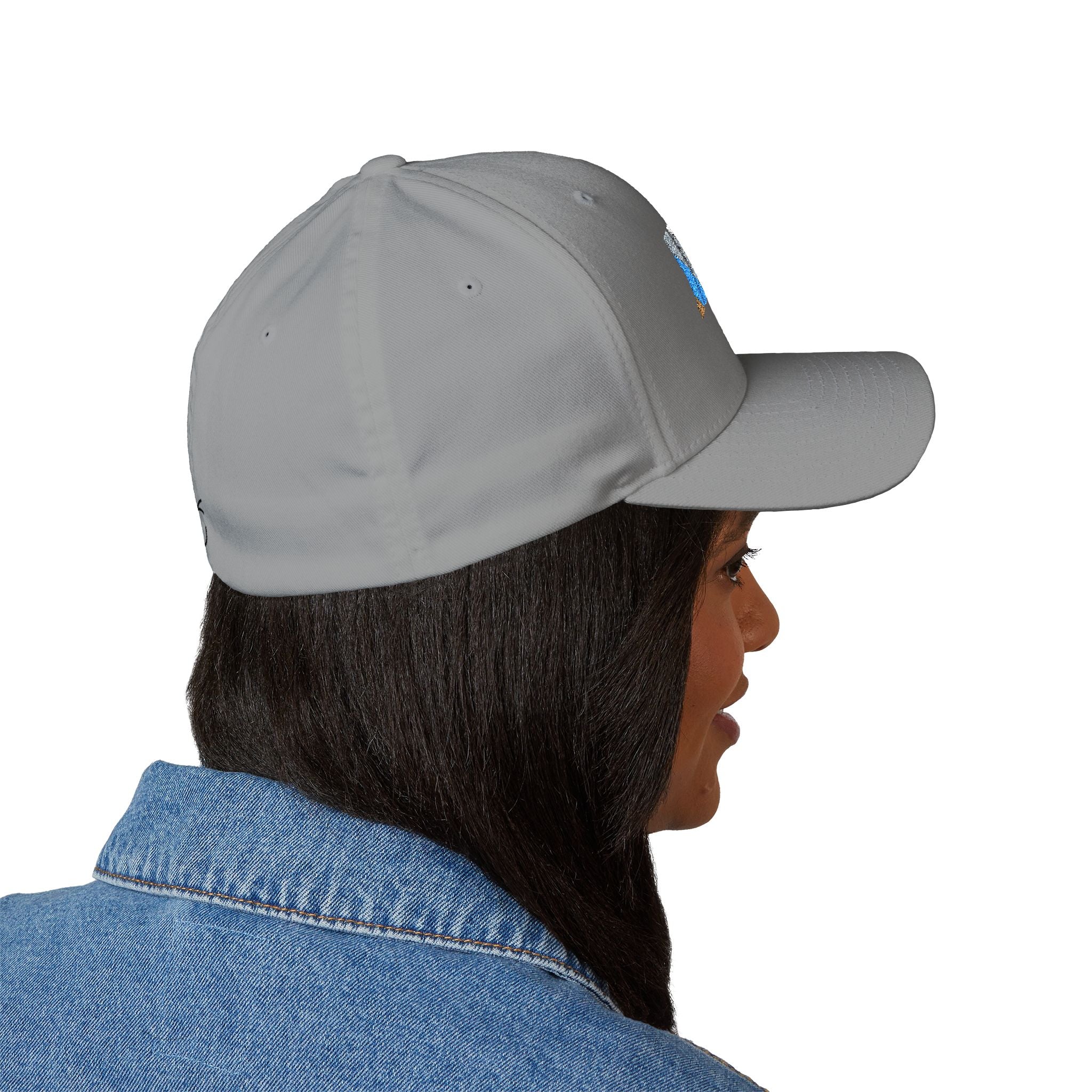 JECKY Text Patch Cap | Embroidered Baseball Hat, Winking Back Detail