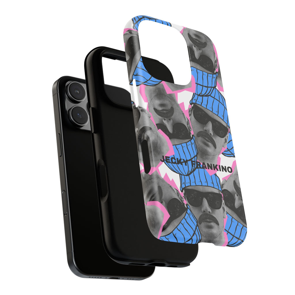 Retro Beanie Portraits phone case | iPhone protective case, quirky face collage