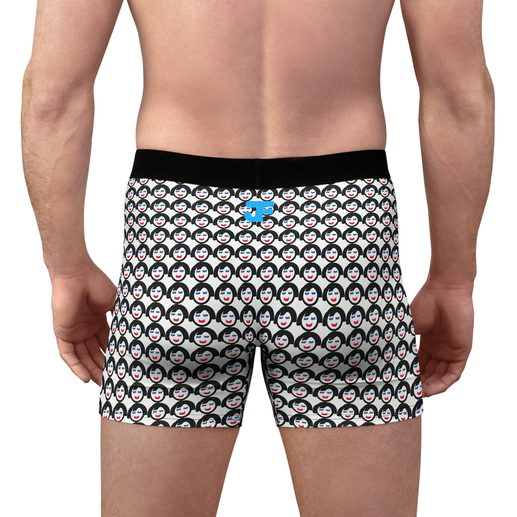 Smiling Penguin Pattern Boxer Briefs | All-Over Print