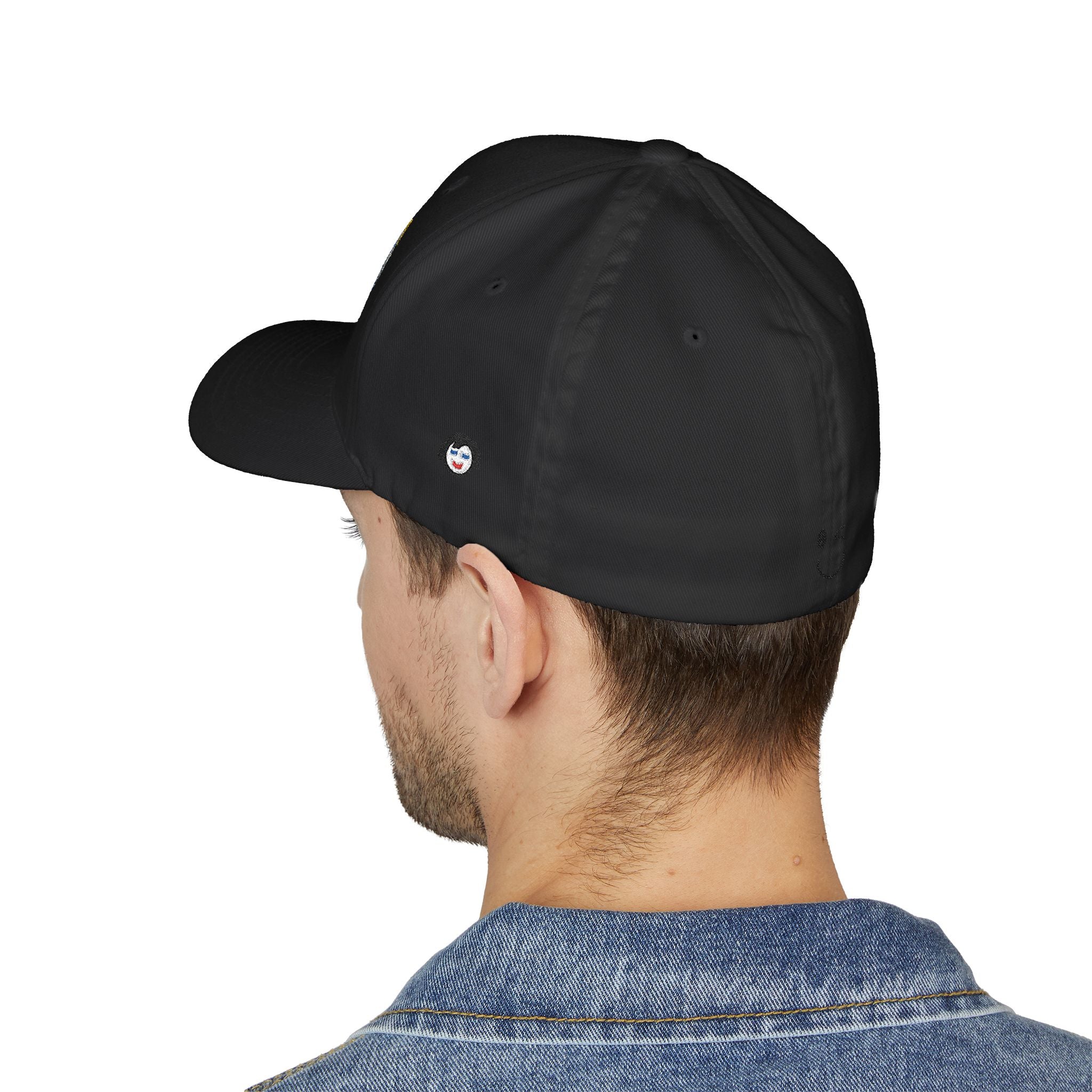 JECKY Text Patch Cap | Embroidered Baseball Hat, Winking Back Detail