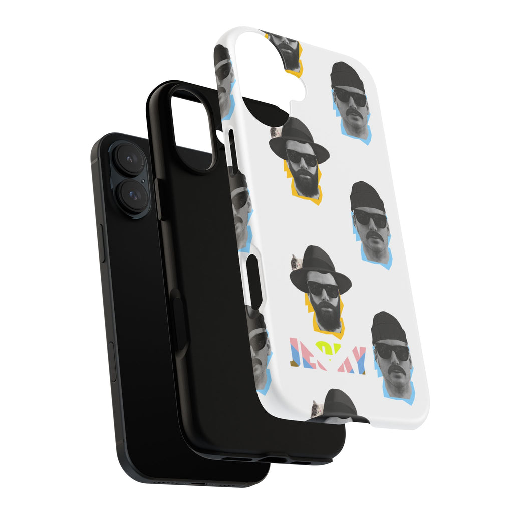 Mustache JECKY Faces phone case | Tough Phone Case, pattern, retro portraits