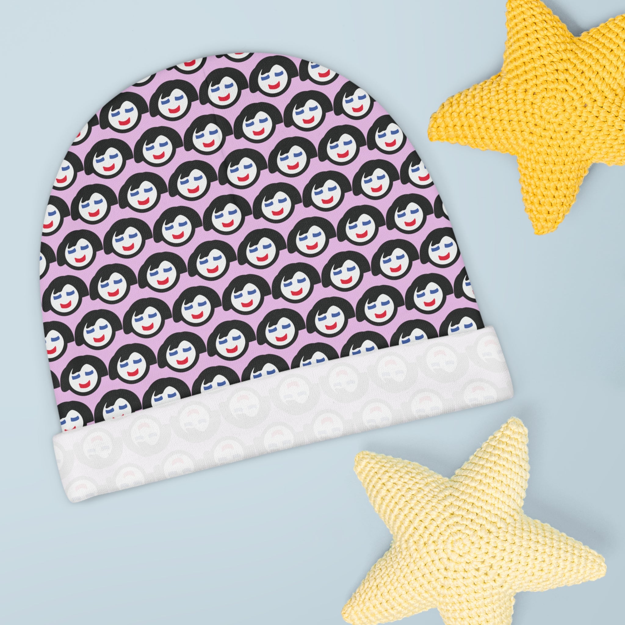 Smiling Face Pattern Baby Beanie