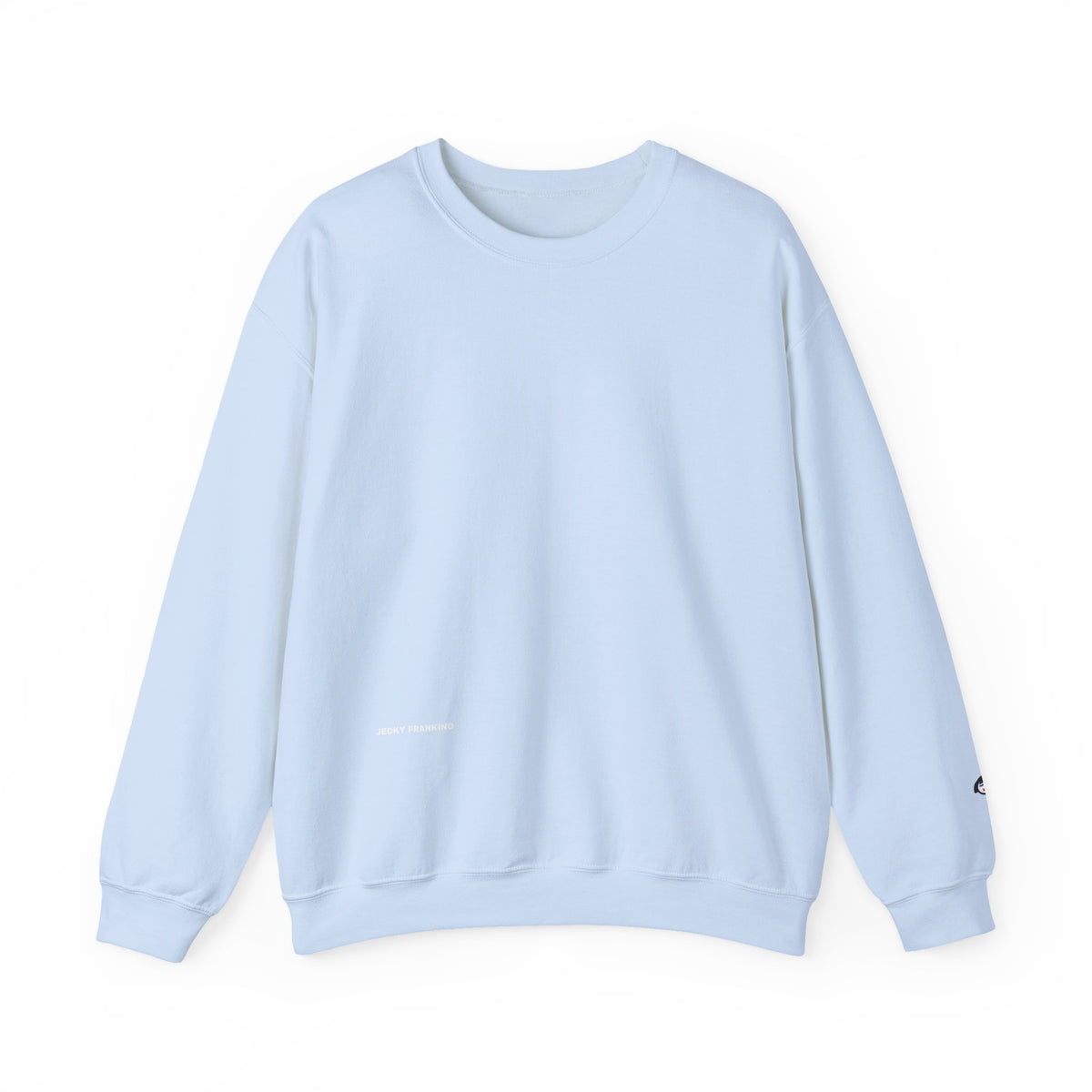 JECKY is/back Crewneck Sweatshirt | Minimal Back Text Design
