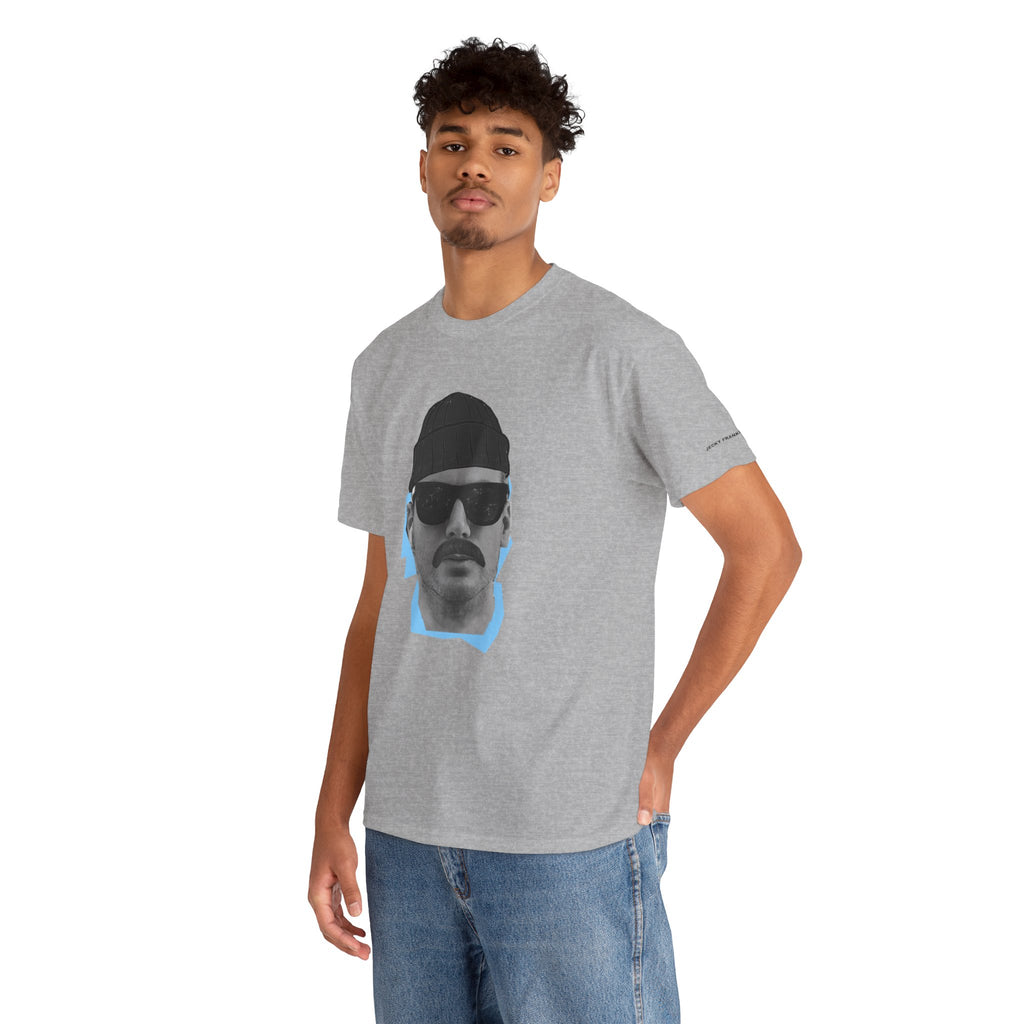 JECKY BLACK Beanie  Man  T-Shirt | Retro Portrait, Sunglasses, Vaporwave Accent
