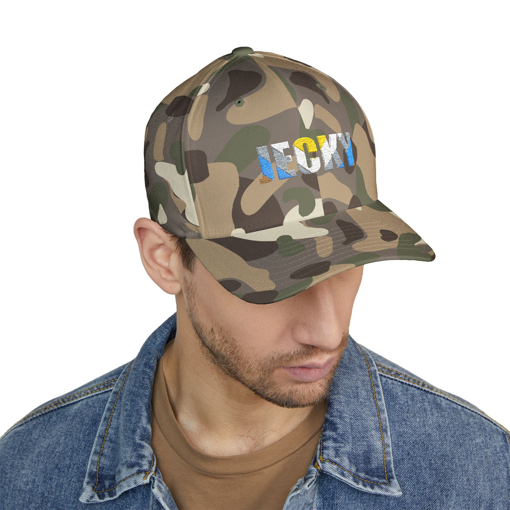 JECKY Text Patch Cap | Embroidered Baseball Hat, Winking Back Detail