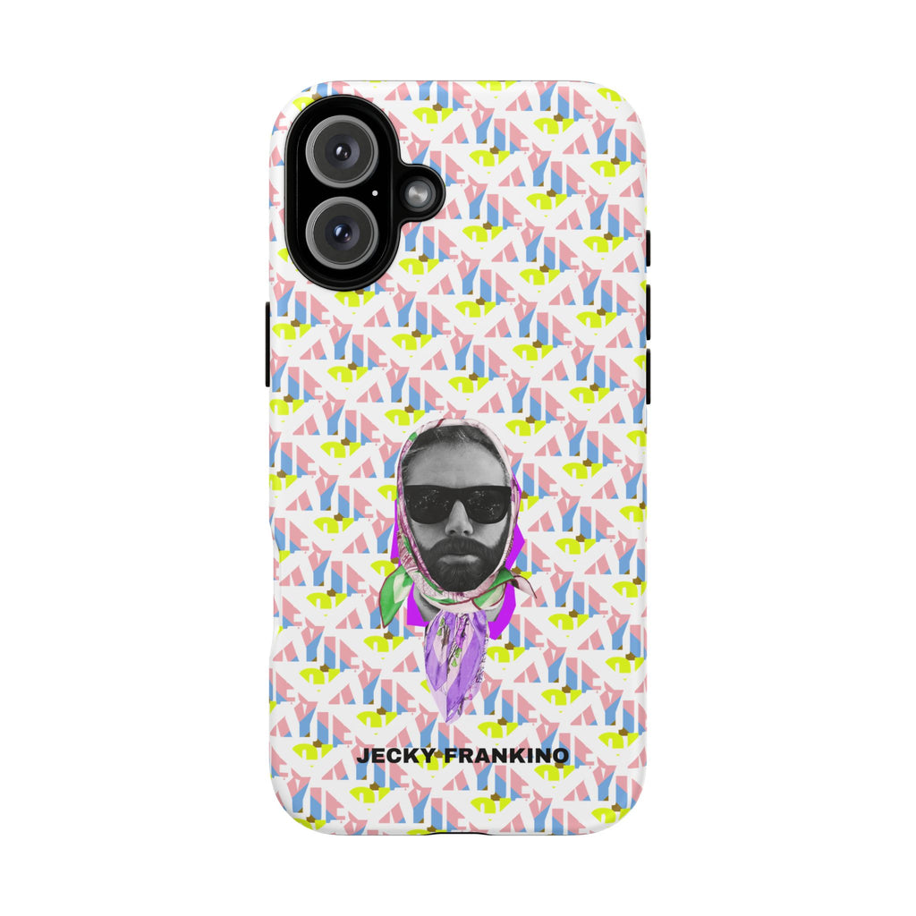 JECKY Retro Geometric Pattern with Sunglass Portrait Phone Case | Tough Cases