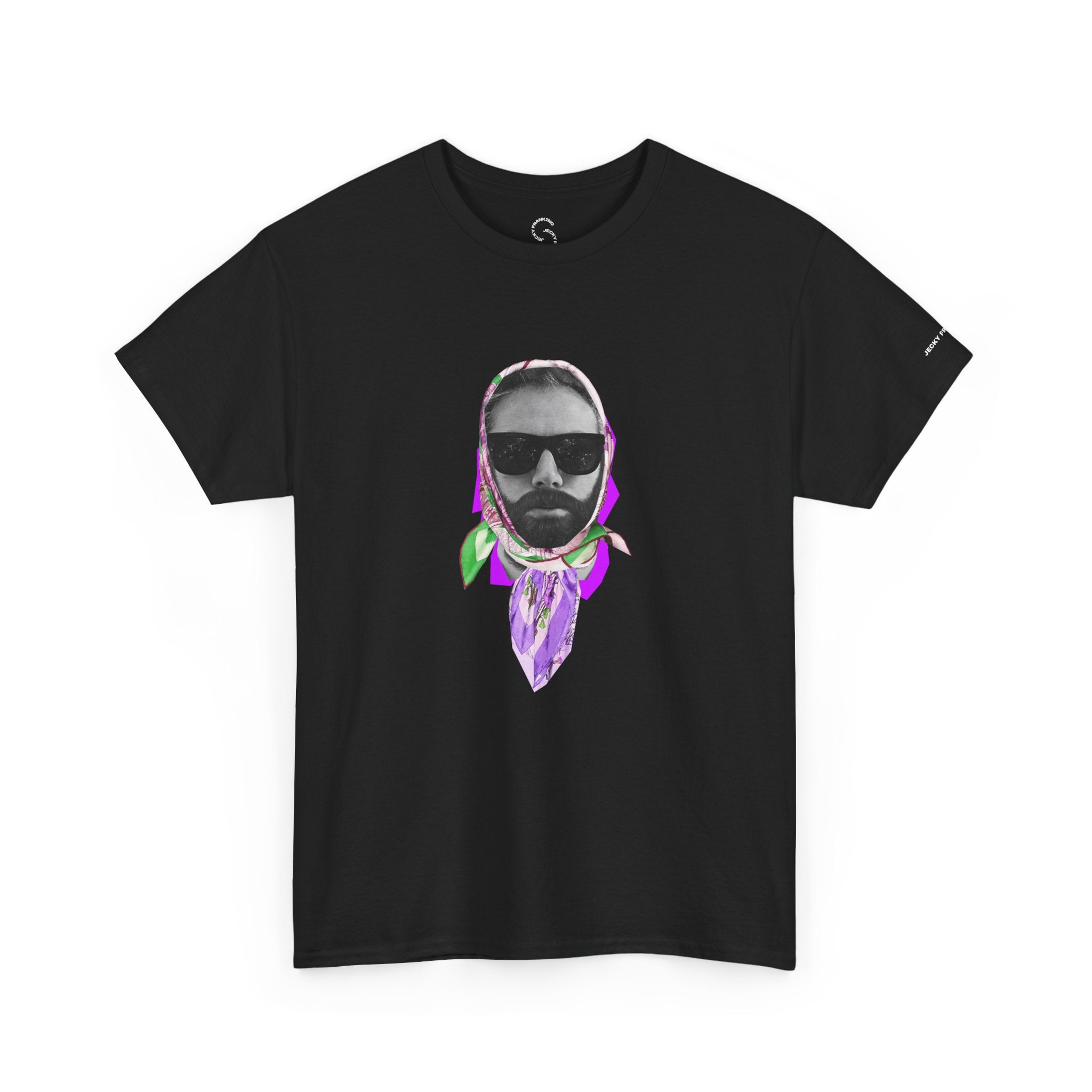 JECKY Fuxia FOULARD  Man  T-Shirt | Retro Portrait, Sunglasses, Vaporwave Accent
