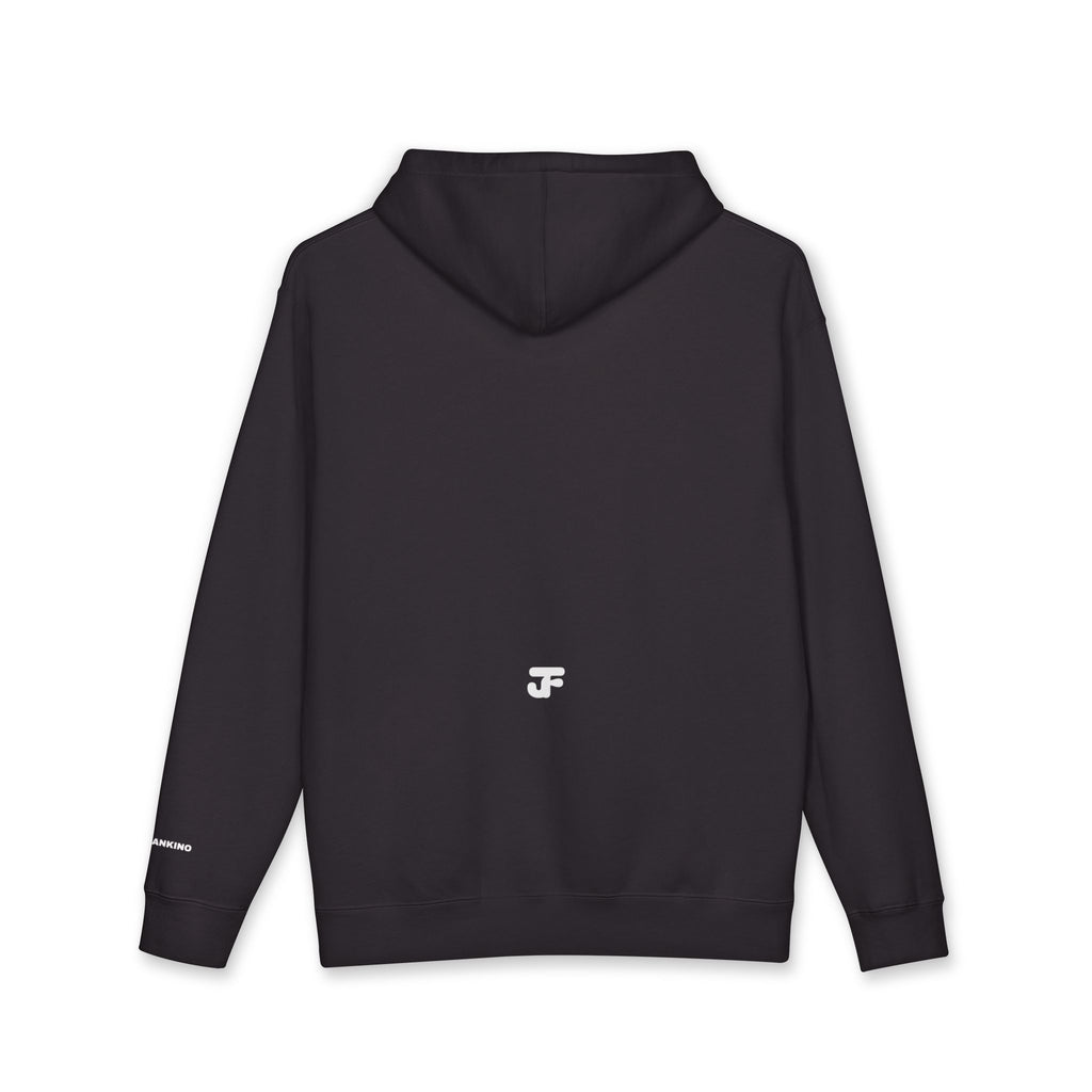 Smiling Face Graphic Hoodie | Minimal Portrait, White Hooded Sweatshirt