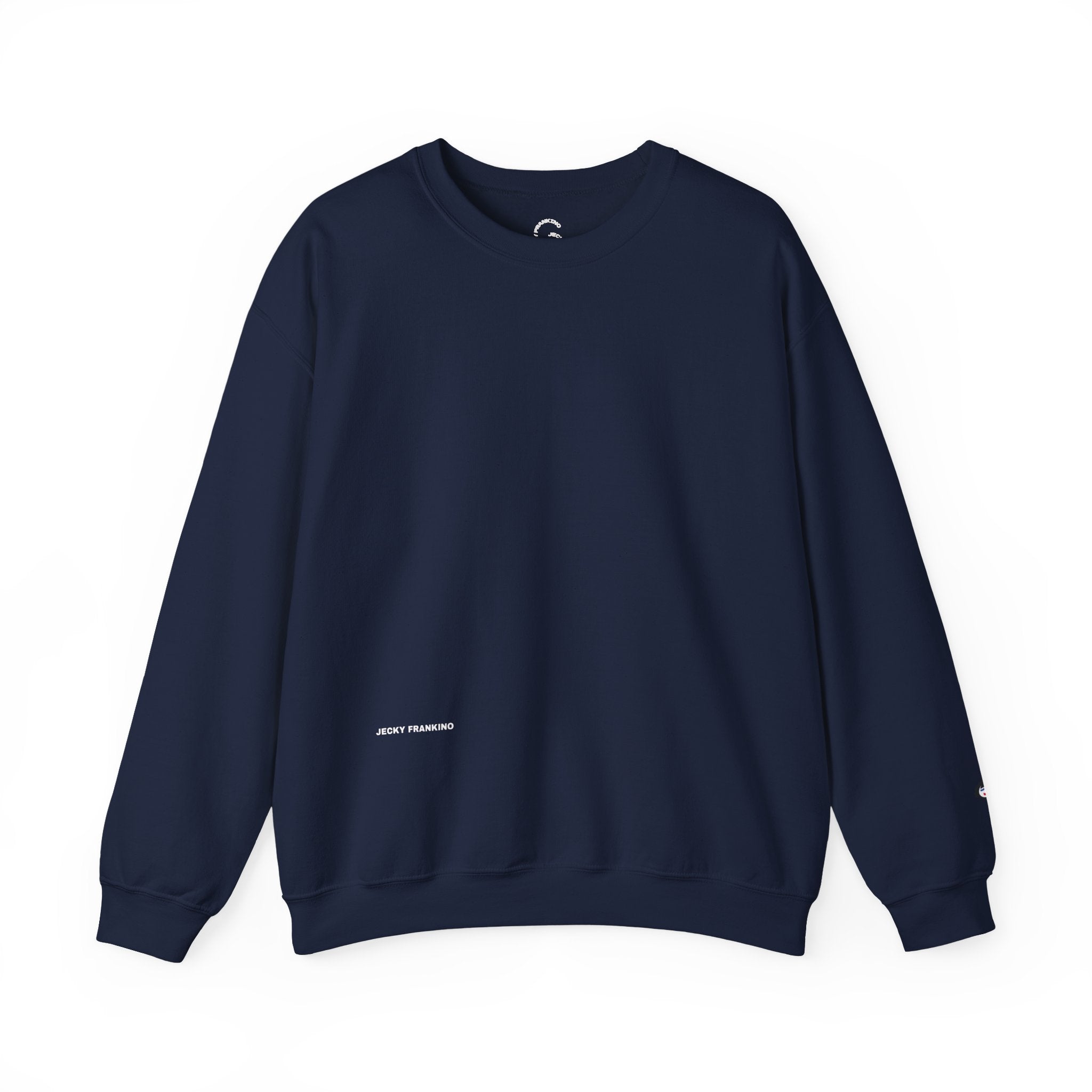 JECKY is/back Crewneck Sweatshirt | Minimal Back Text Design