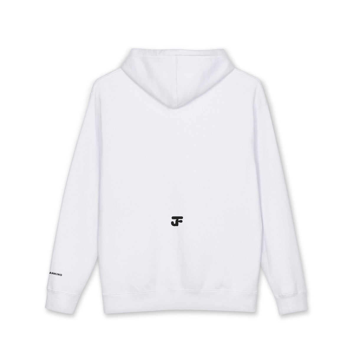 Smiling Face Graphic Hoodie | Minimal Portrait, White Hooded Sweatshirt