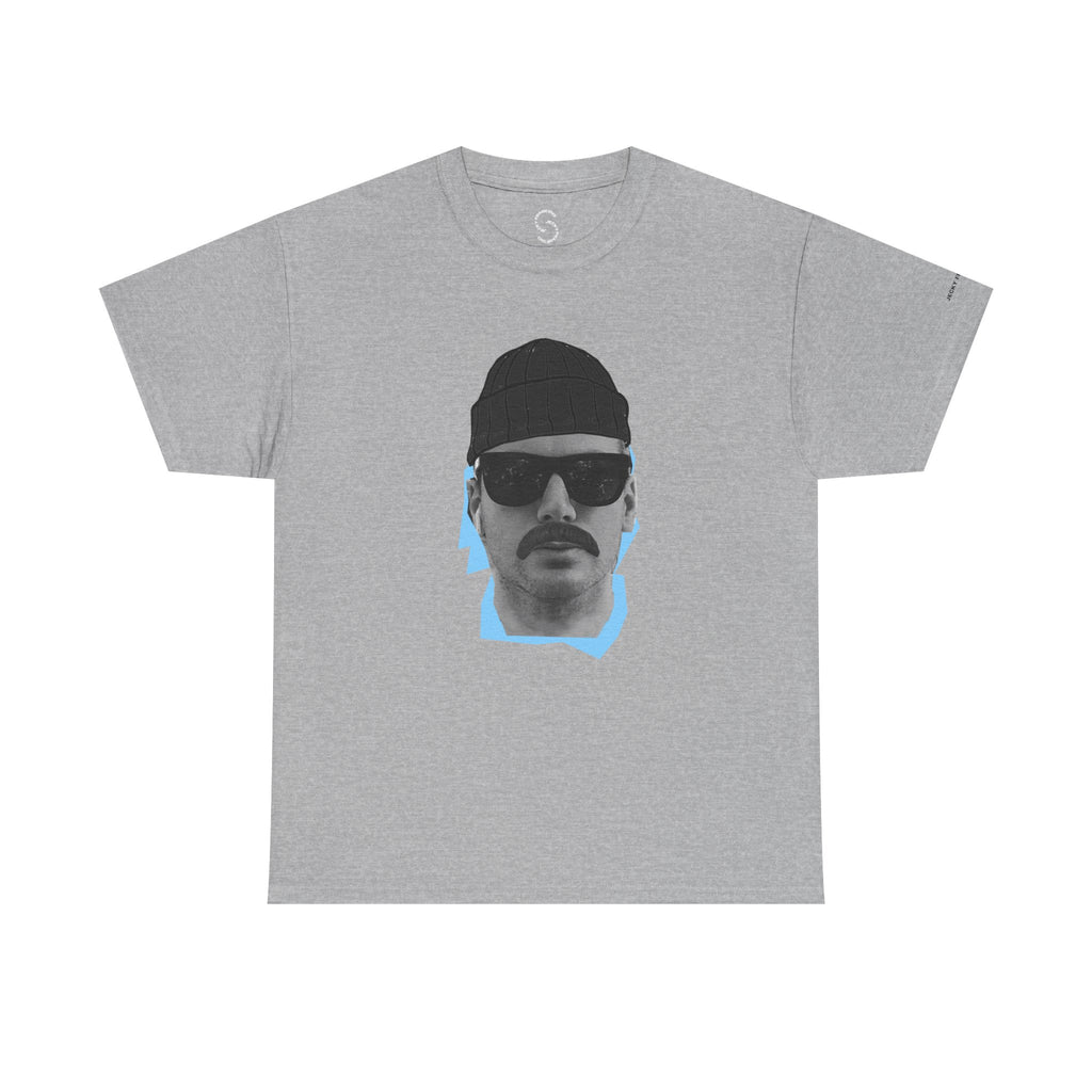 JECKY BLACK Beanie  Man  T-Shirt | Retro Portrait, Sunglasses, Vaporwave Accent