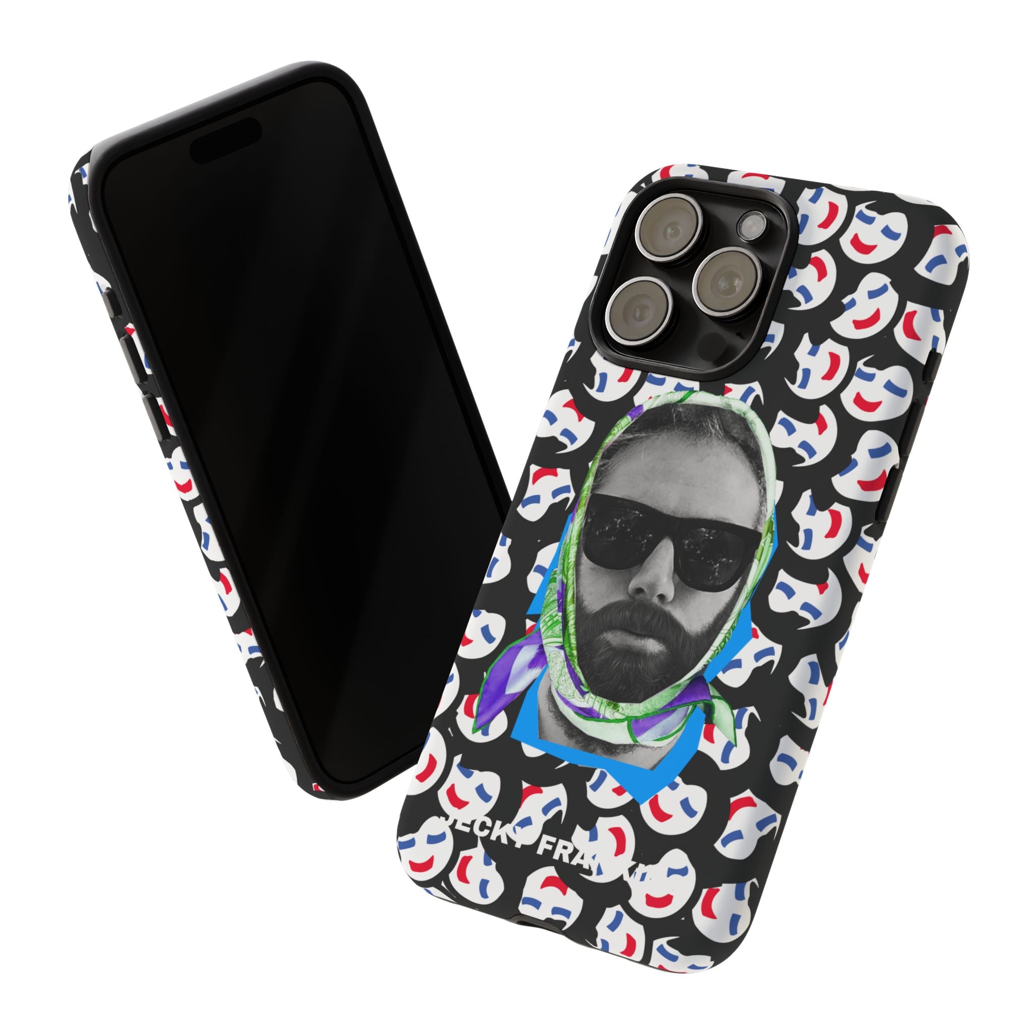 Smiling Mask Pattern Portrait Phone Case | Tough Cases