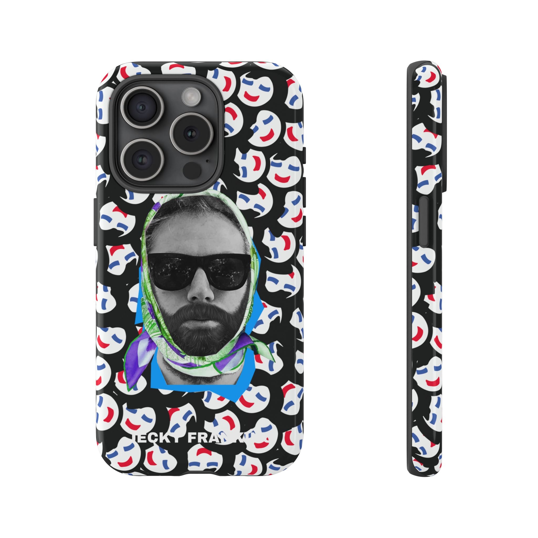 Smiling Mask Pattern Portrait Phone Case | Tough Cases