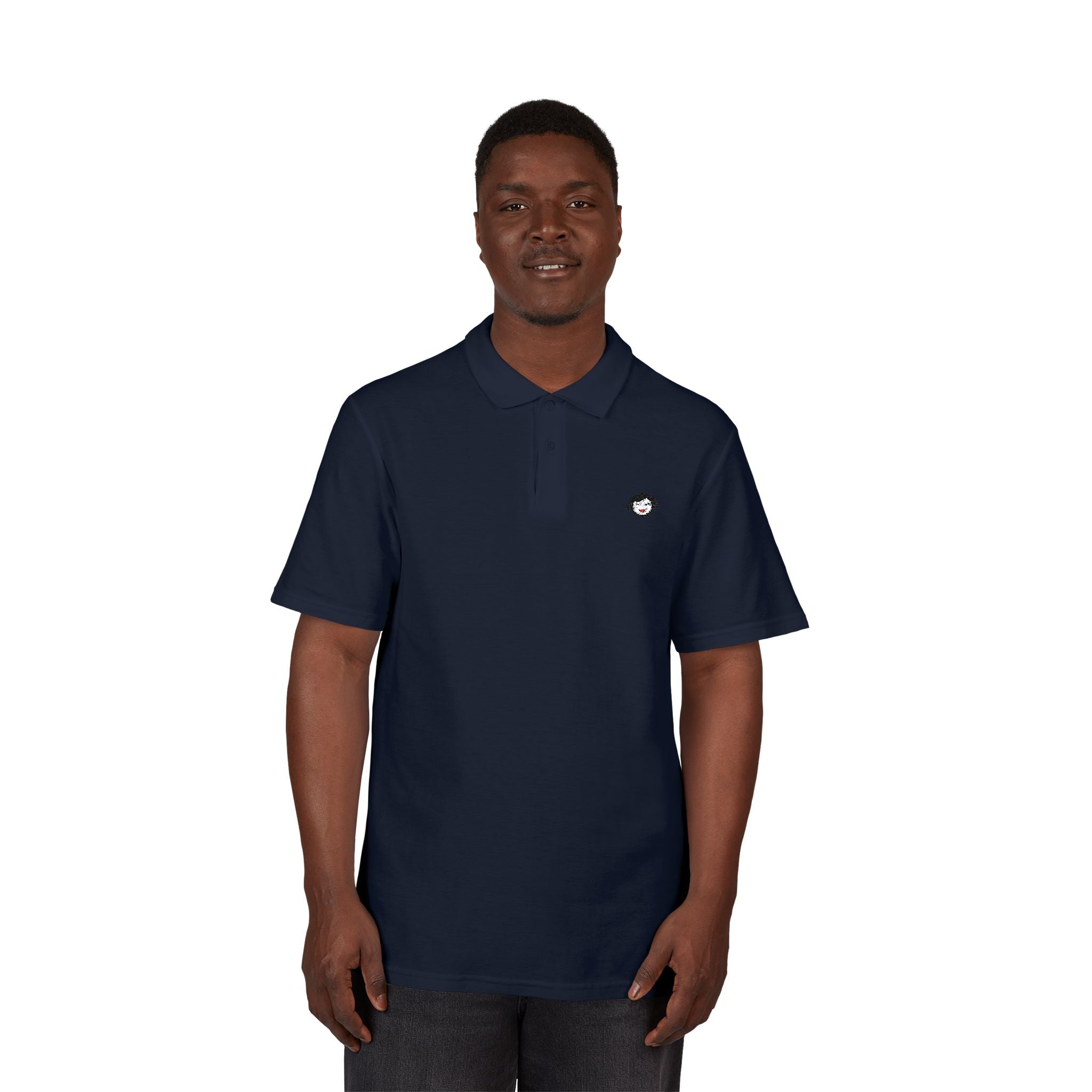 Minimal Jecky Face Logo  embroidered  Polo