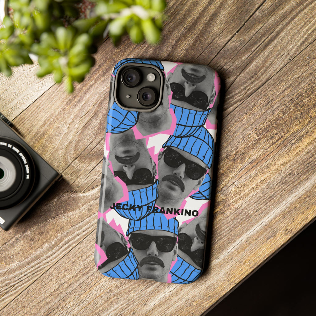 Retro Beanie Portraits phone case | iPhone protective case, quirky face collage