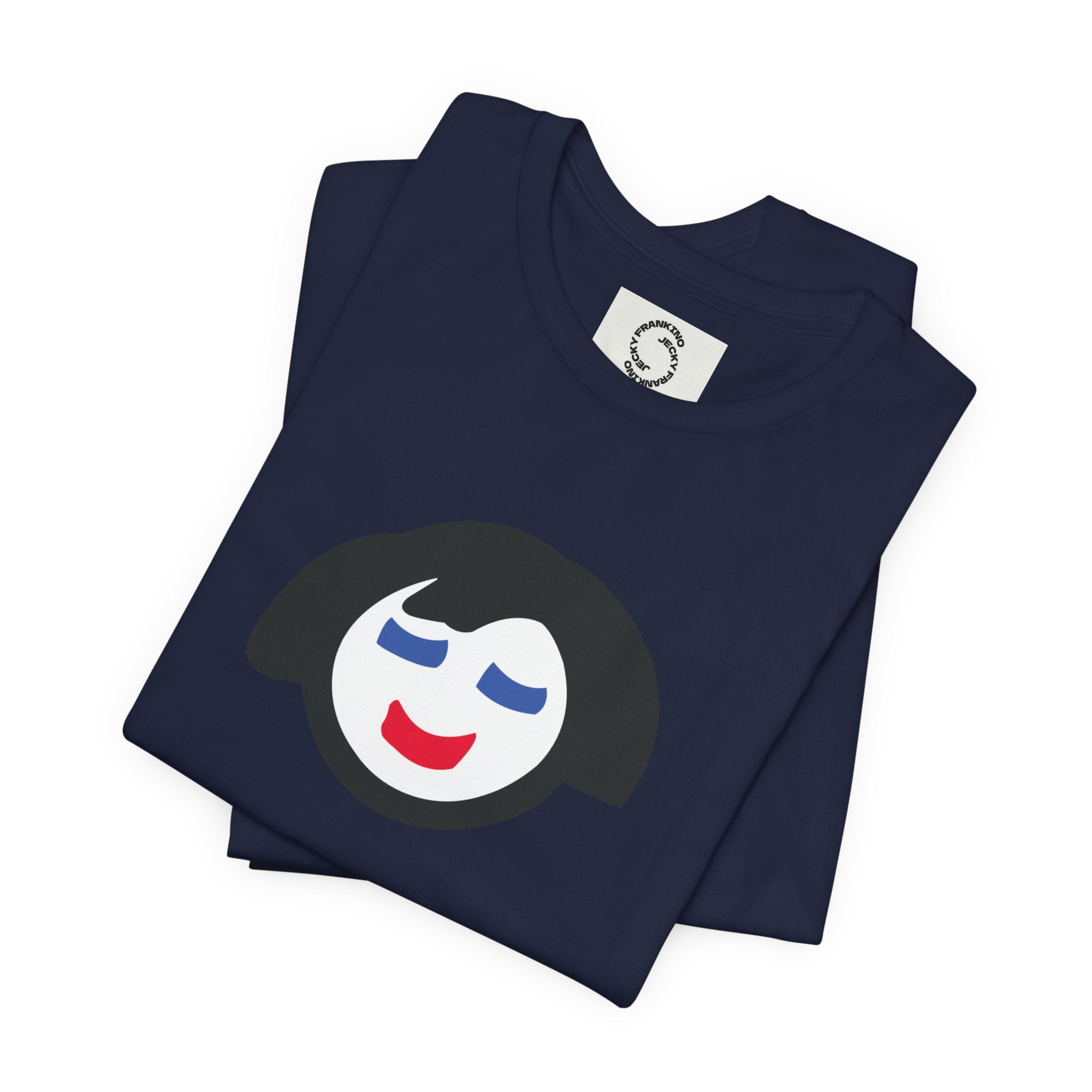 Minimalist Smiling Face Graphic Tee — Cute Peaceful Emoji T-Shirt
