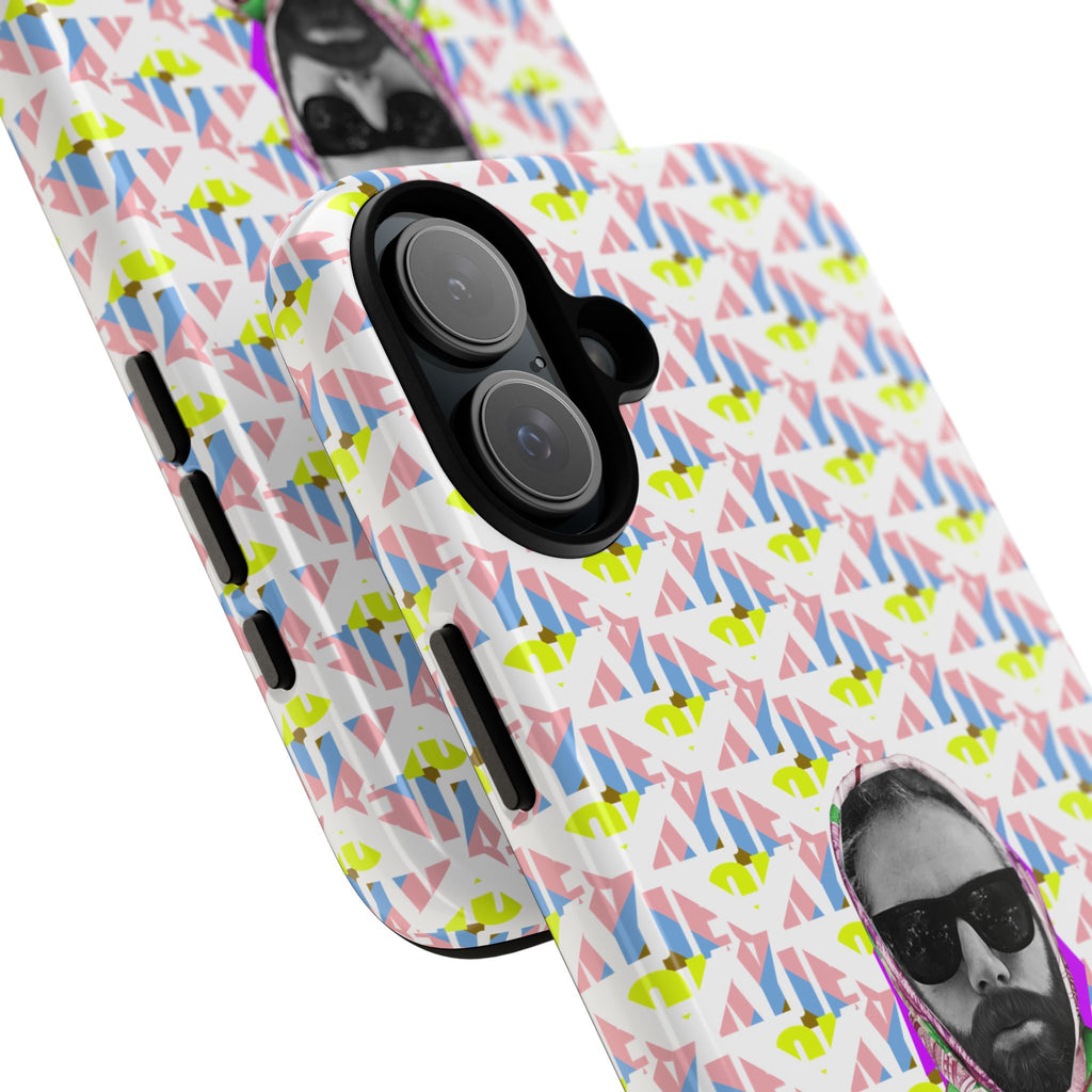 JECKY Retro Geometric Pattern with Sunglass Portrait Phone Case | Tough Cases