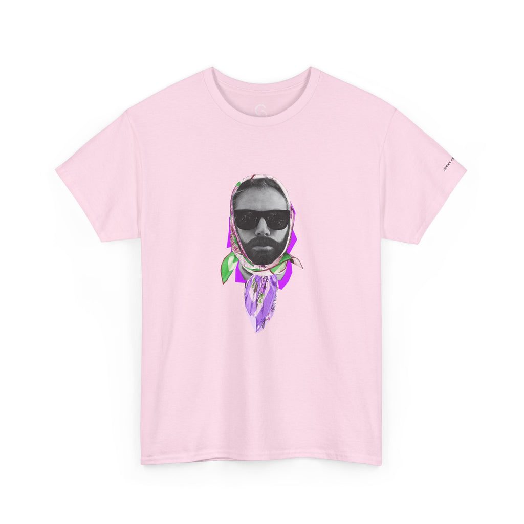 JECKY Fuxia FOULARD  Man  T-Shirt | Retro Portrait, Sunglasses, Vaporwave Accent
