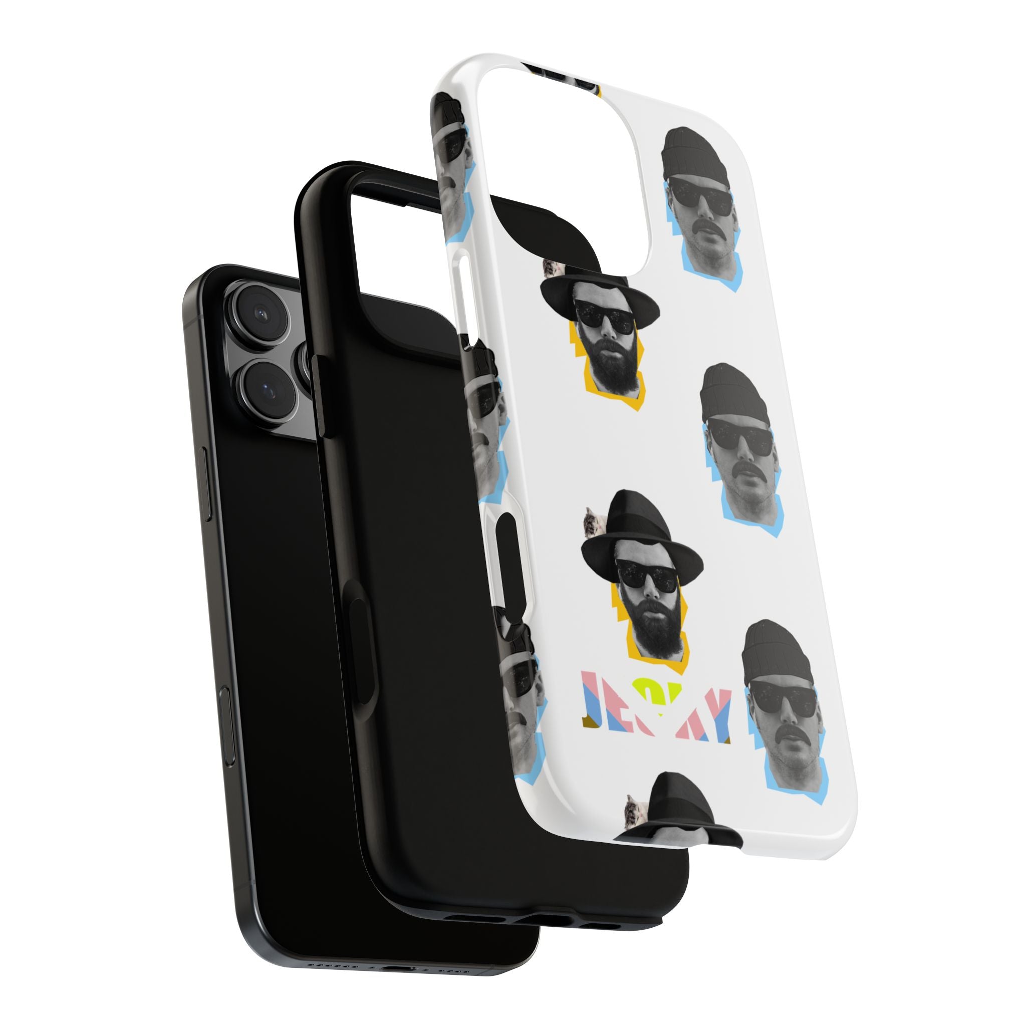 Mustache JECKY Faces phone case | Tough Phone Case, pattern, retro portraits