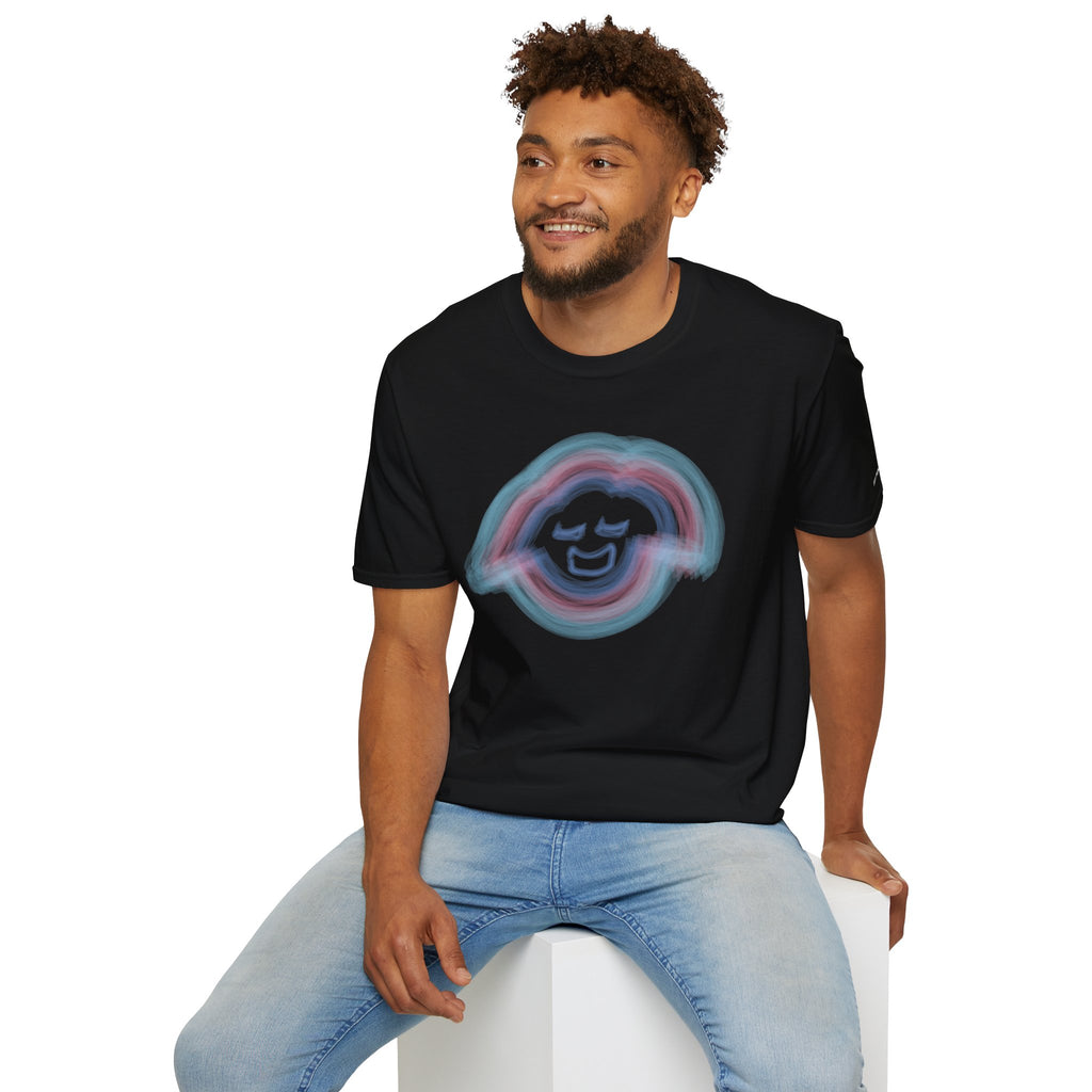 Smiling Rainbow Jecky Frankino Face T-Shirt | Pastel Vaporwave Smile Tee