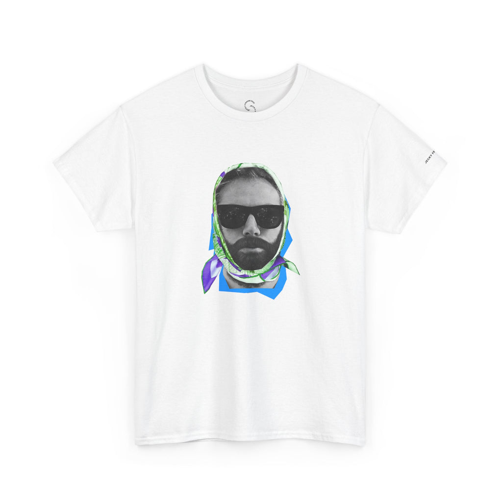 JECKY FOULARD  Man  T-Shirt | Retro Portrait, Sunglasses, Vaporwave Accent