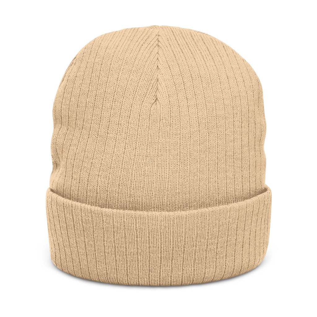 Tiny JECKY Face Beanie | Ribbed Knit Embroidered Hat