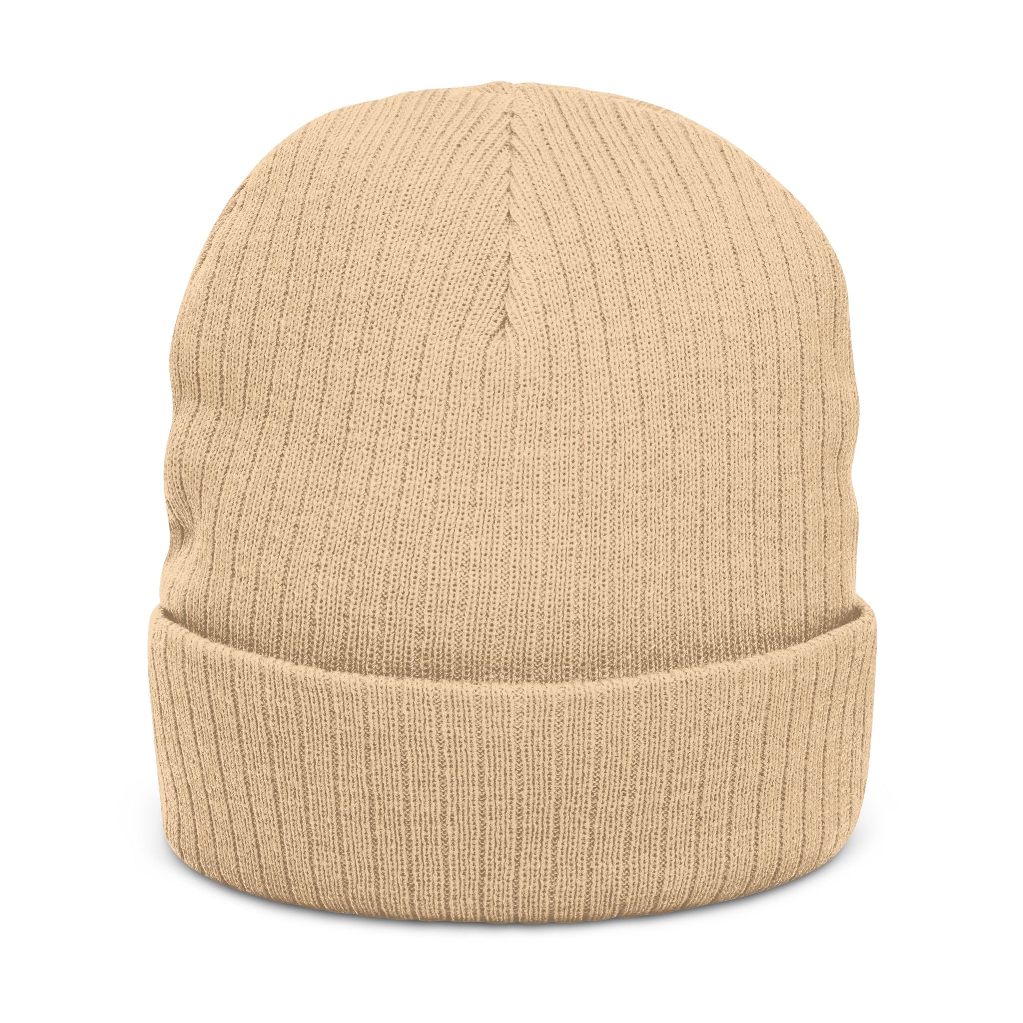 Tiny JECKY Face Beanie | Ribbed Knit Embroidered Hat