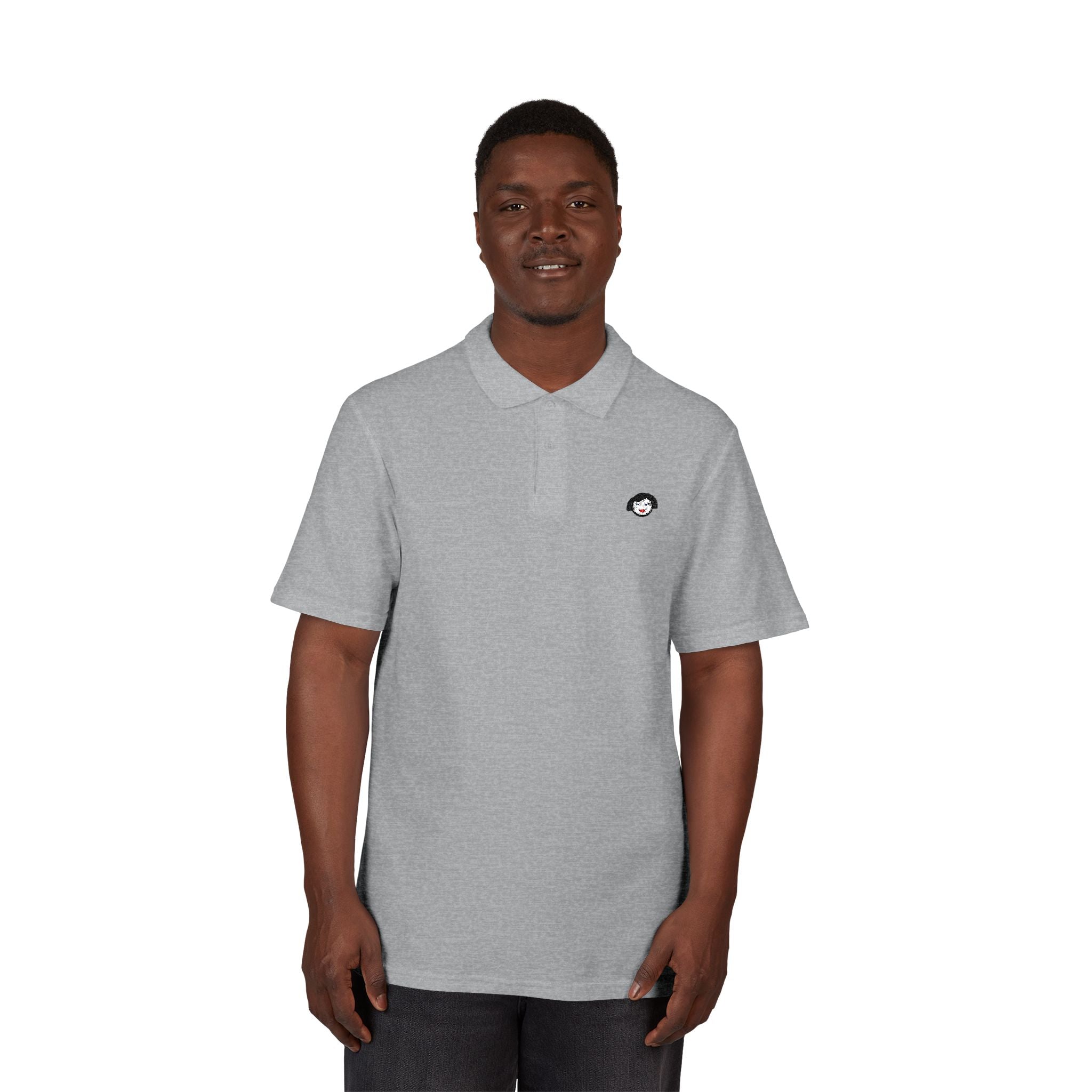 Minimal Jecky Face Logo  embroidered  Polo