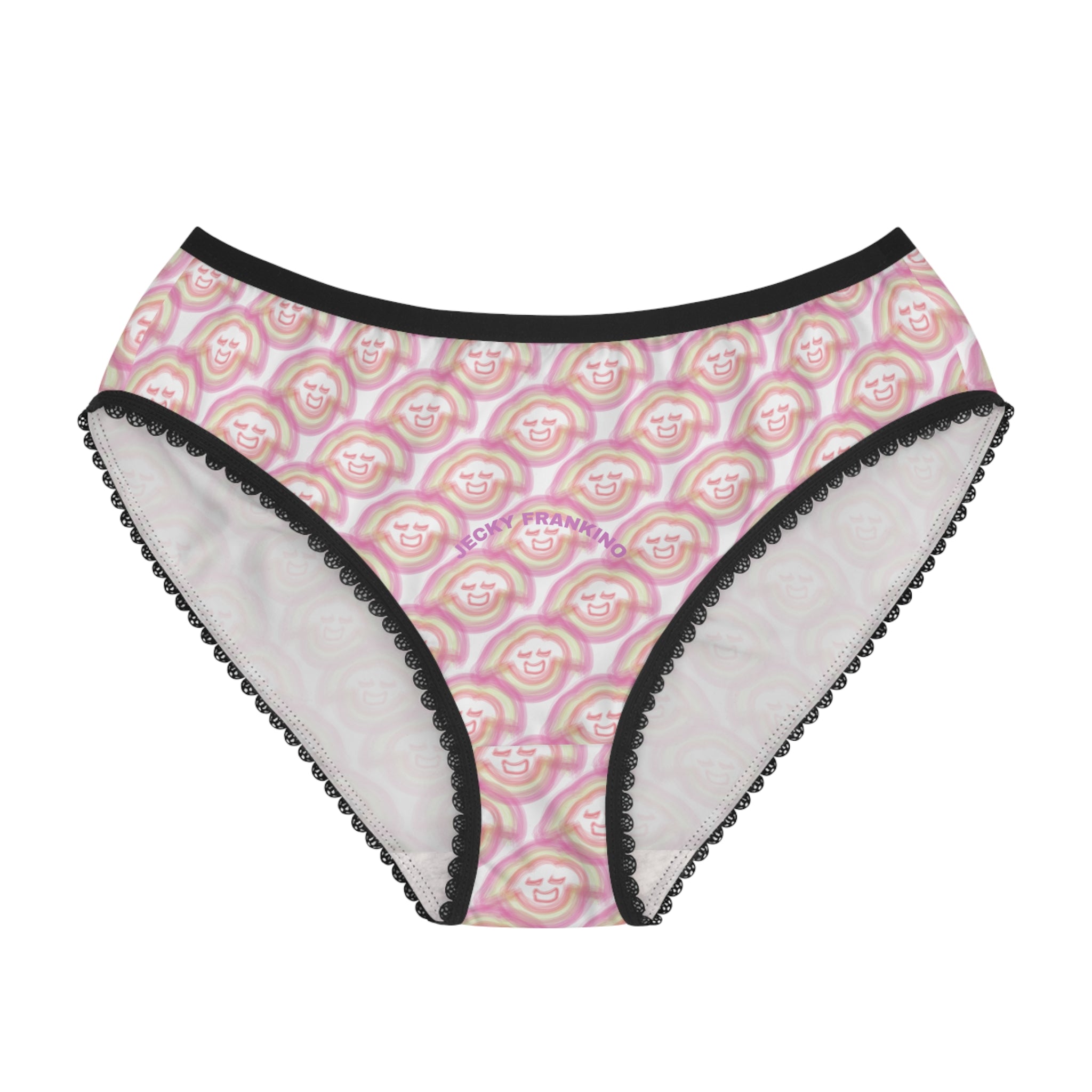 Smiling Sun JF Pattern Women's Briefs | Pink Retro All-Over Print