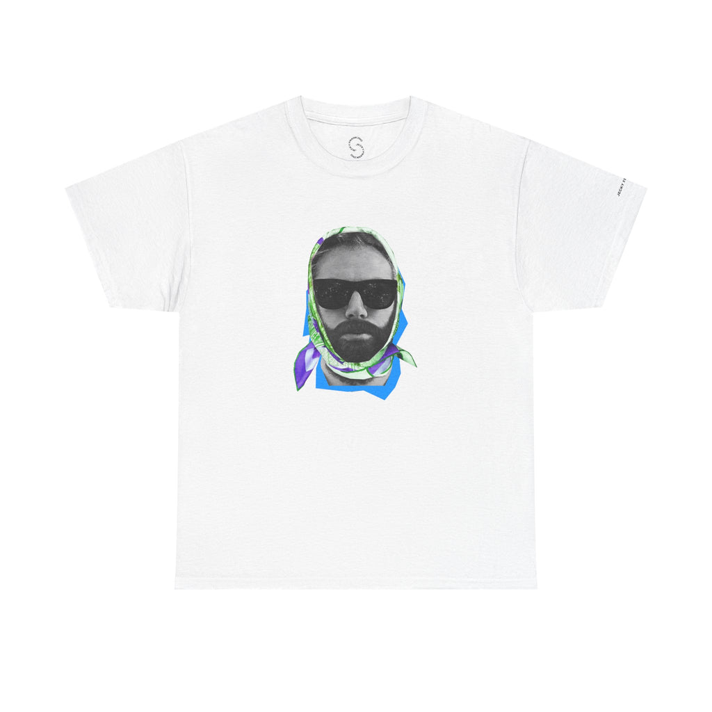 JECKY FOULARD  Man  T-Shirt | Retro Portrait, Sunglasses, Vaporwave Accent
