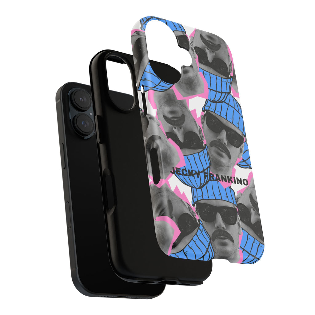 Retro Beanie Portraits phone case | iPhone protective case, quirky face collage