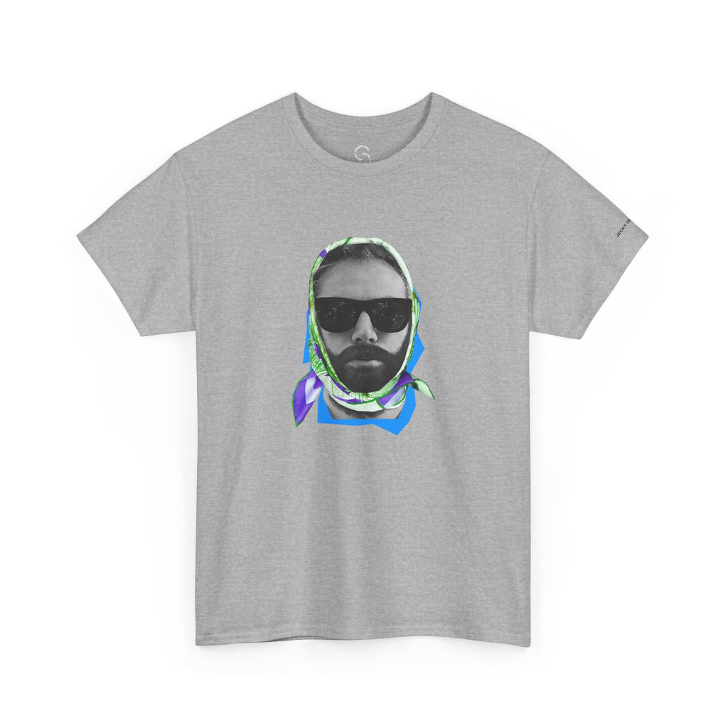 JECKY FOULARD  Man  T-Shirt | Retro Portrait, Sunglasses, Vaporwave Accent